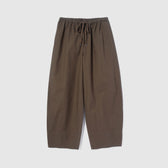 Narrow Waist Cotton Barrel Pants