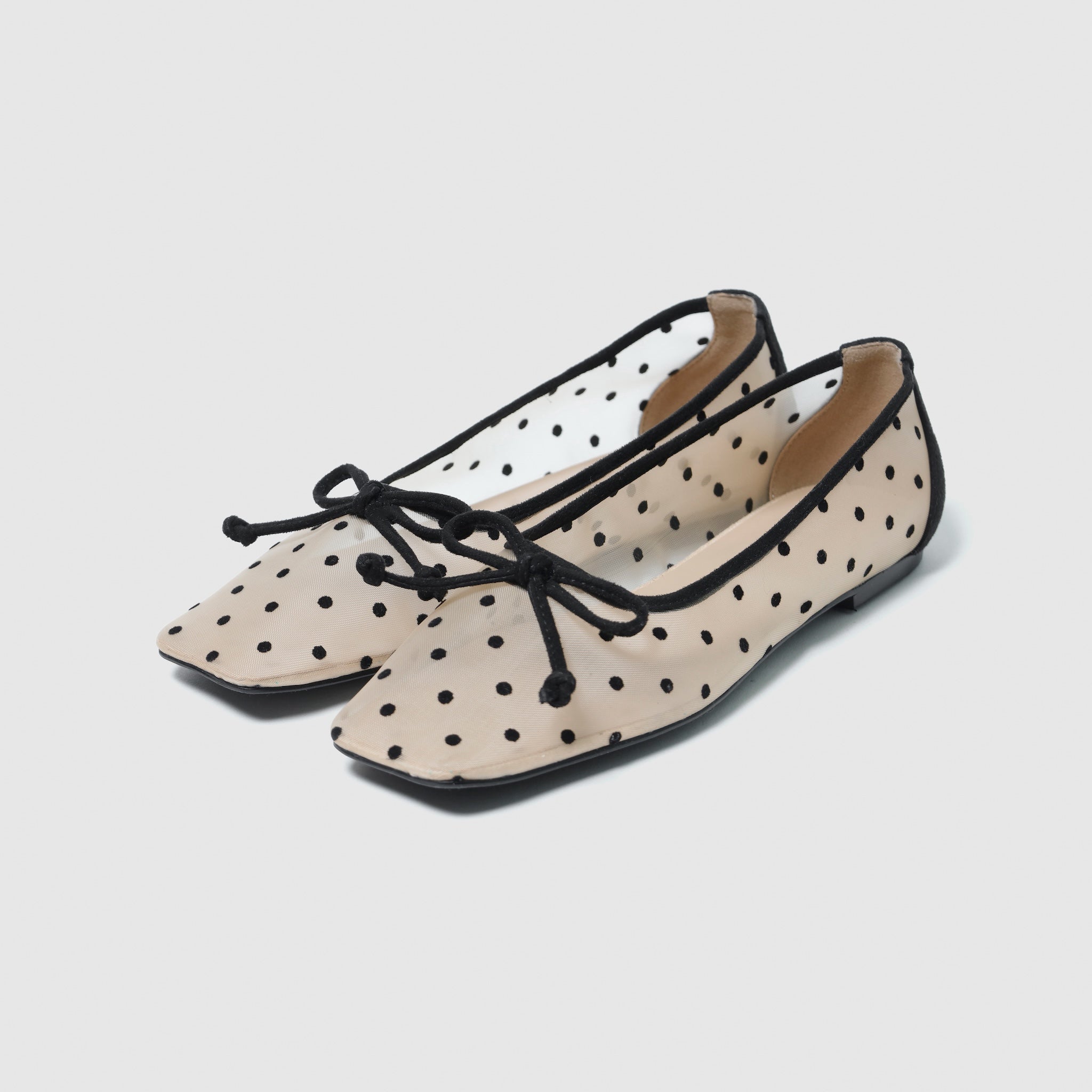 DOT TULLEスクエアトゥシューズ