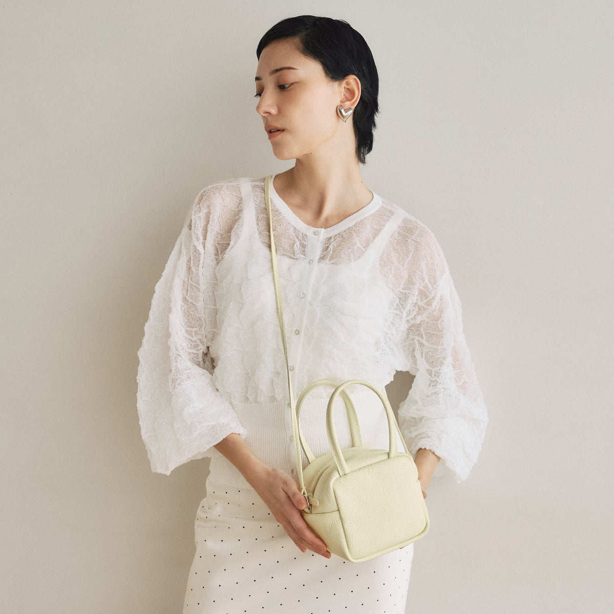 Leather Cube Mini Bag
