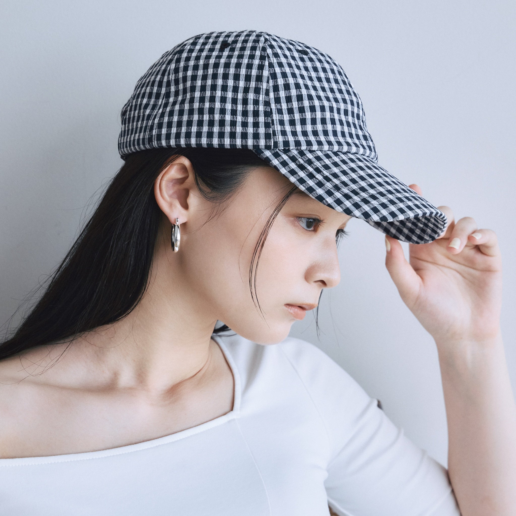 ギンガムチェック6パネルCAP