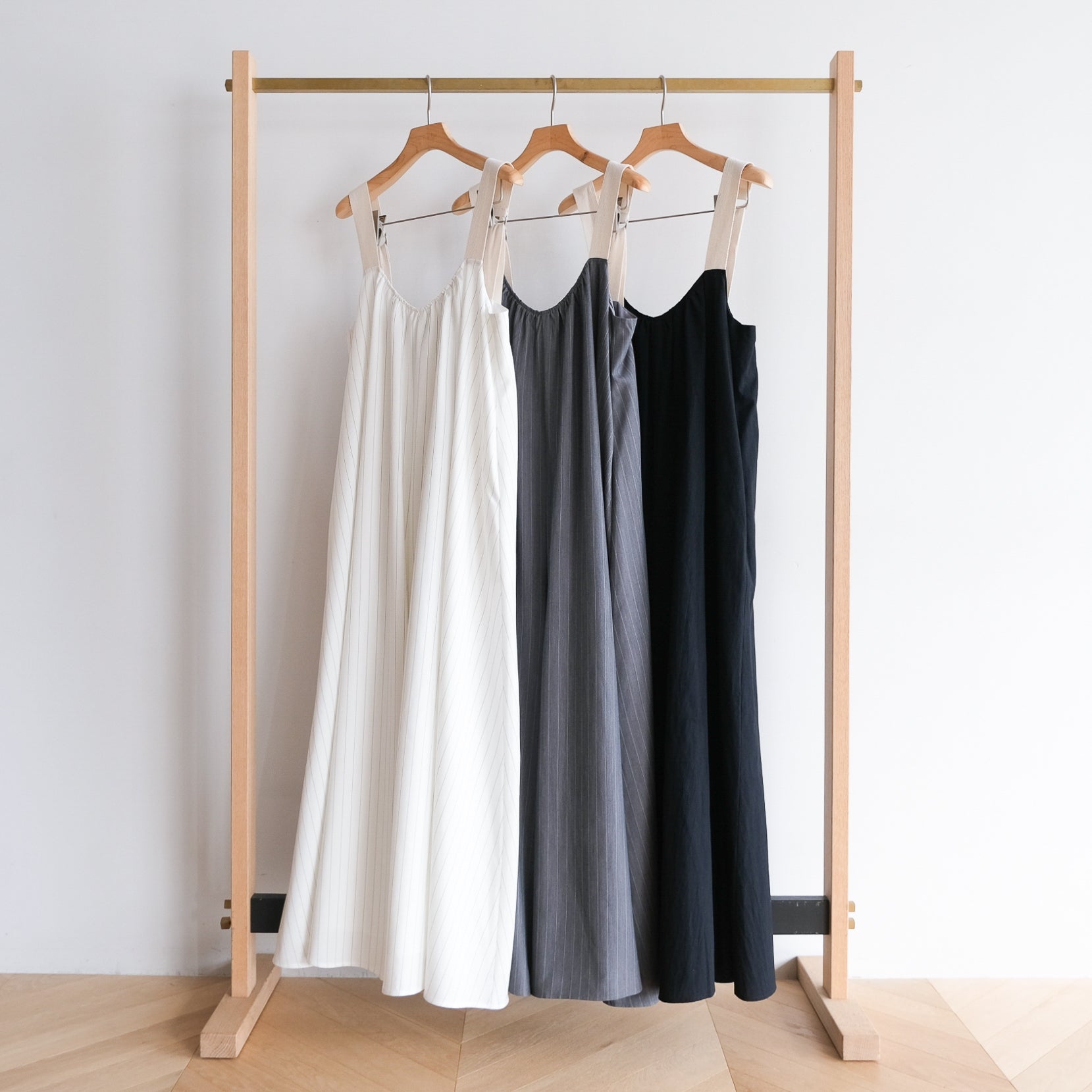 Cotton LongストラップBack Uサロペット