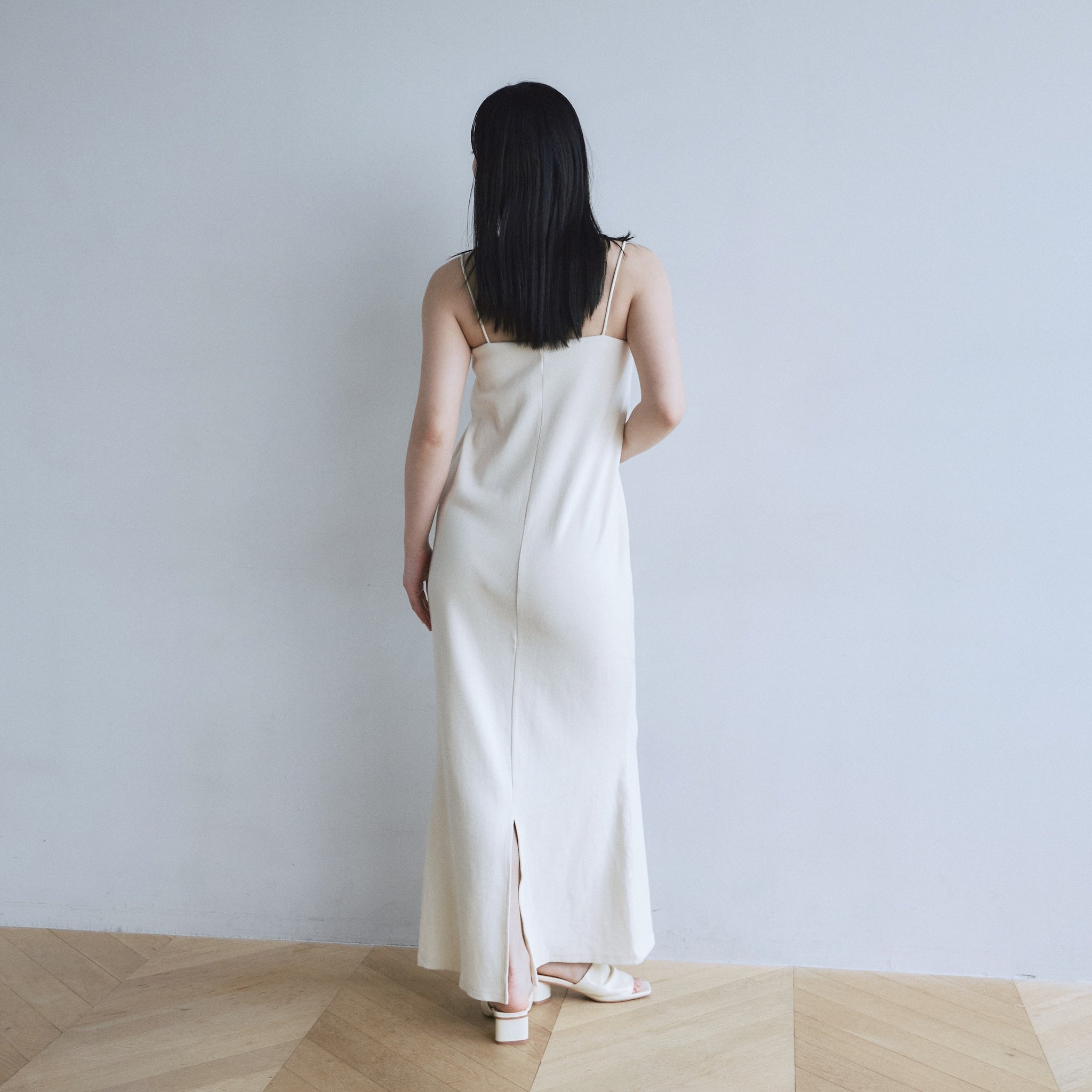 Padded RIB mermaid line dress