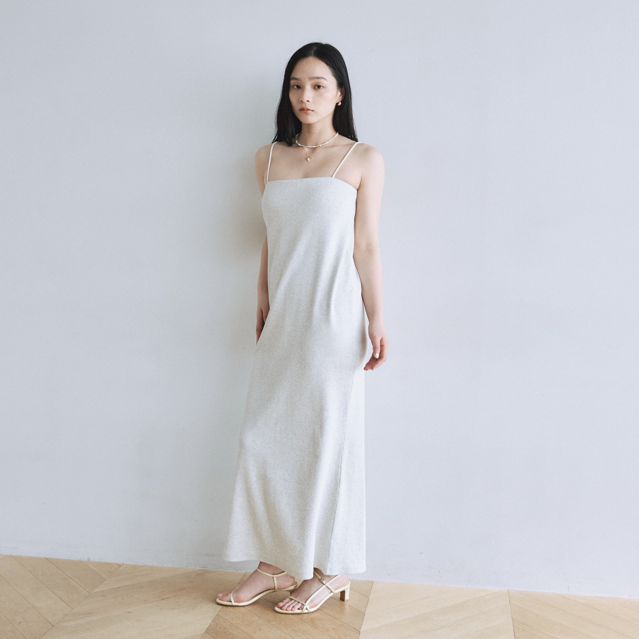 Padded RIB mermaid line dress