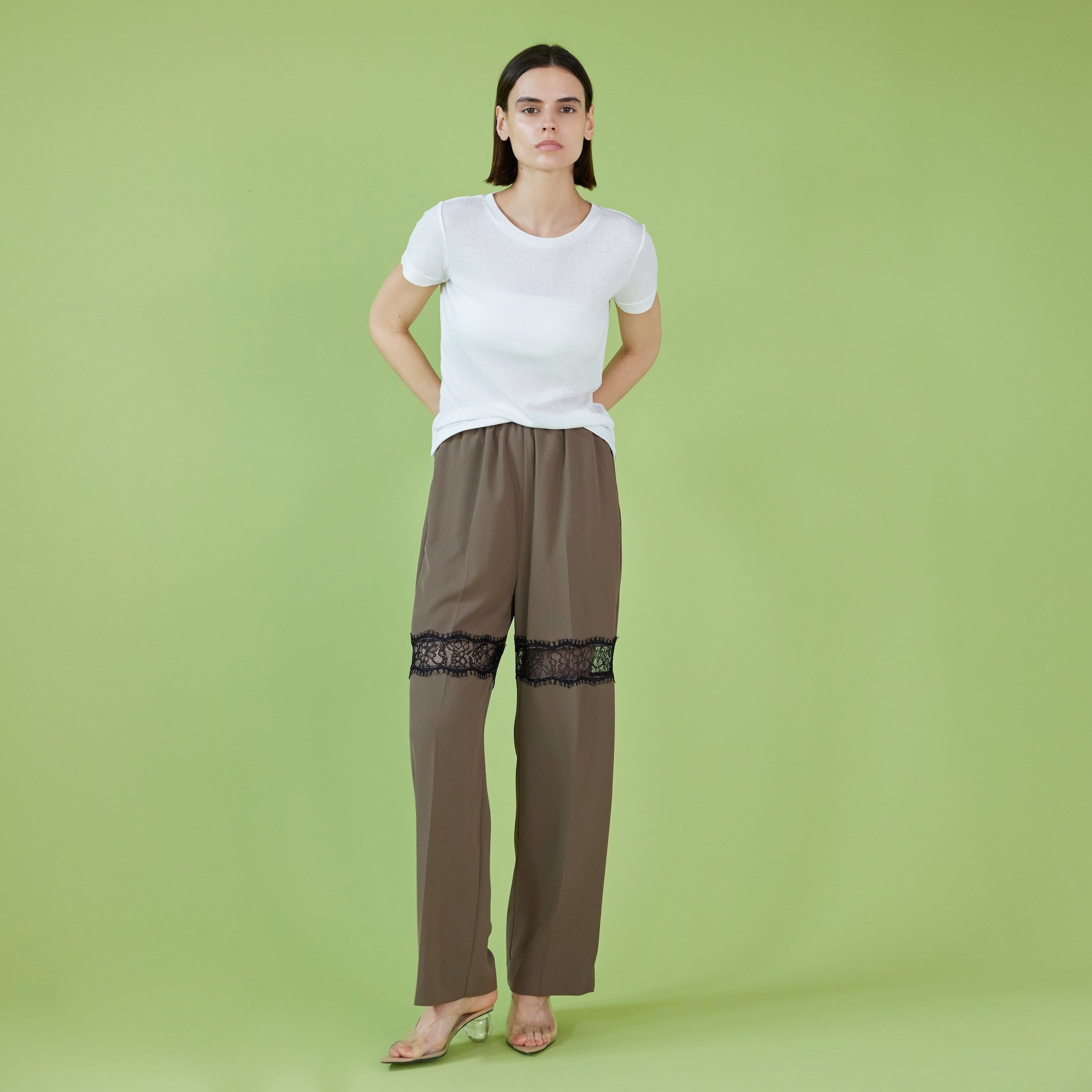 SeaRoomlynn relax lace docking ストレートパンツ Relax lace dockingストレートパンツ