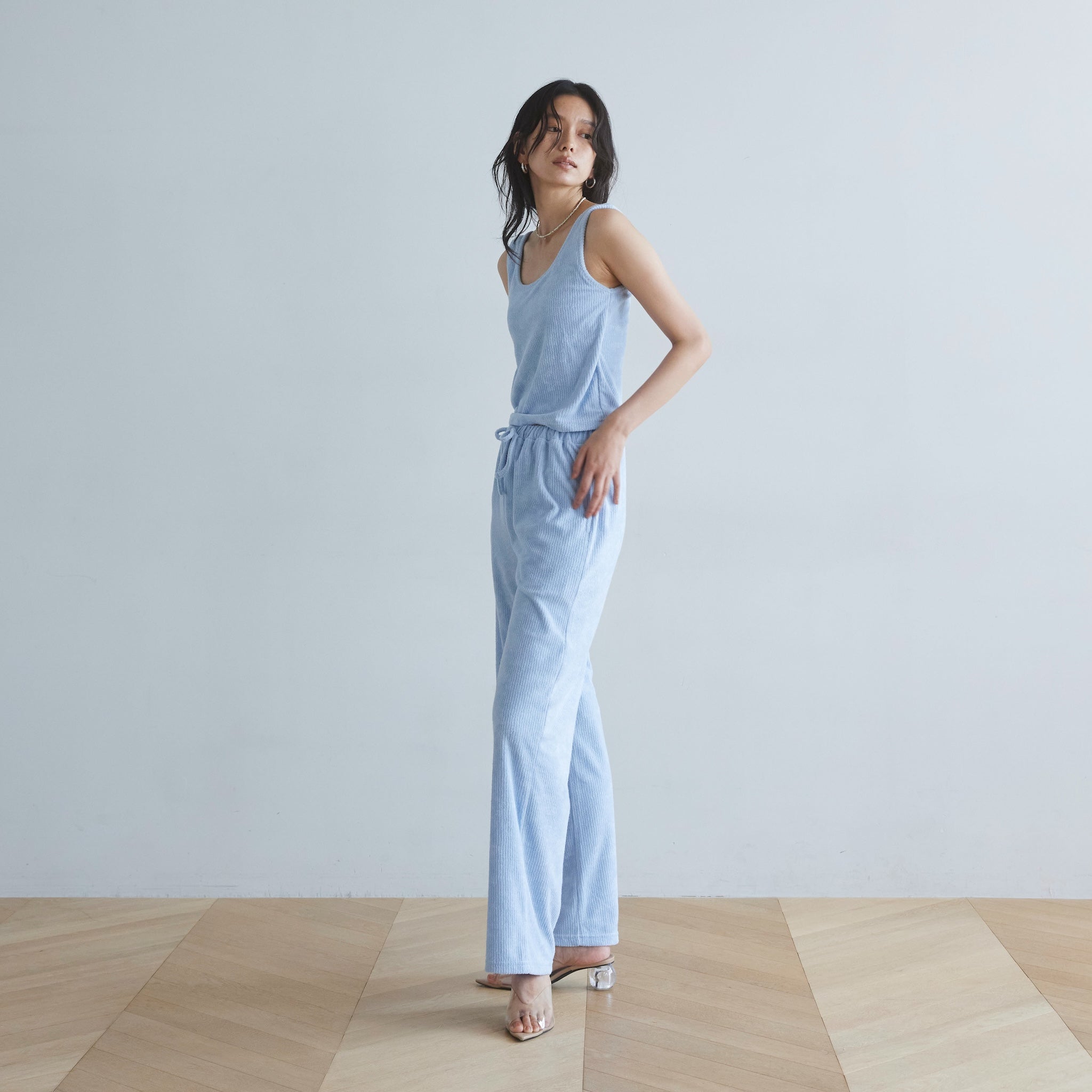 SEA ROOM LYNN  Rippleパイルイージーパンツ　新品　S グレー Rippleパイルイージーパンツ