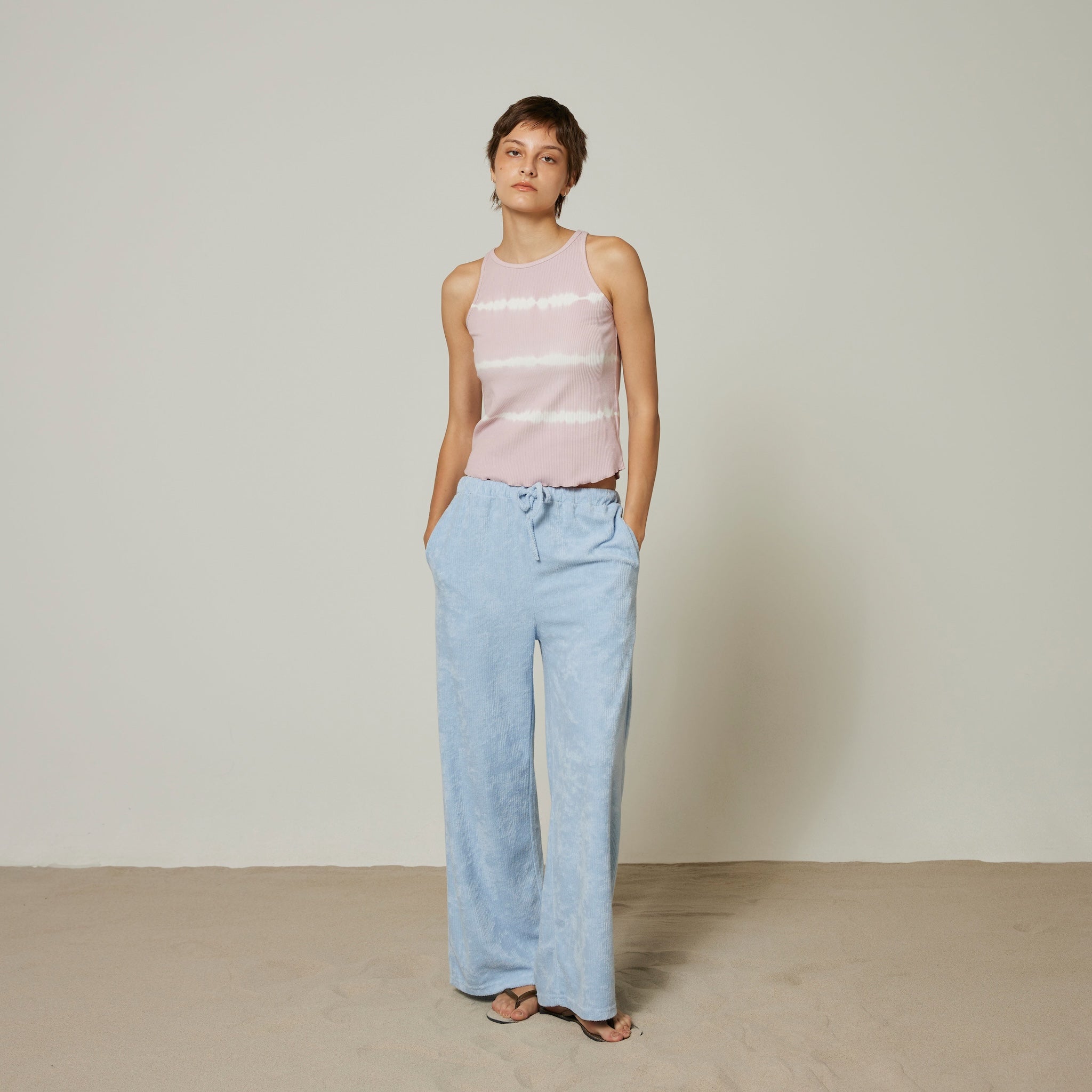 Ripple pile easy pants