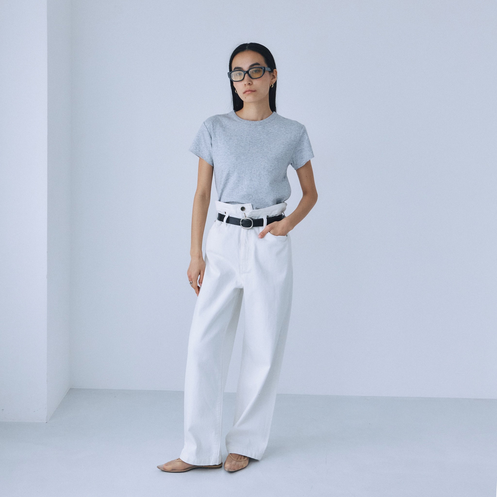 オーバーウエストワイドデニム SRN05