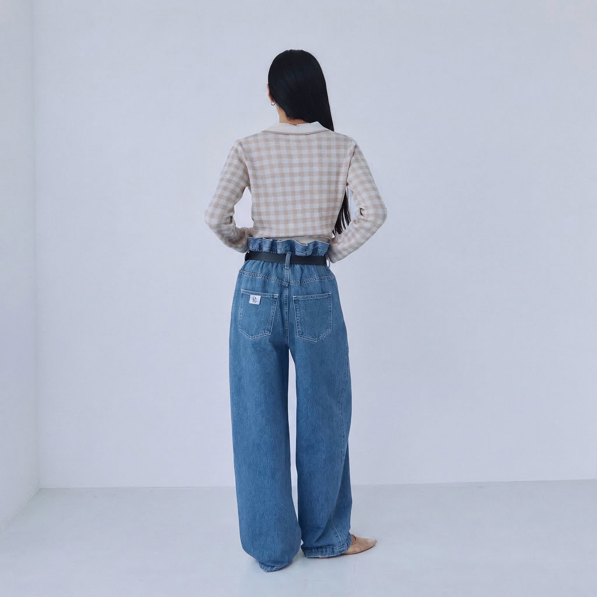 オーバーウエストワイドデニム SRN05