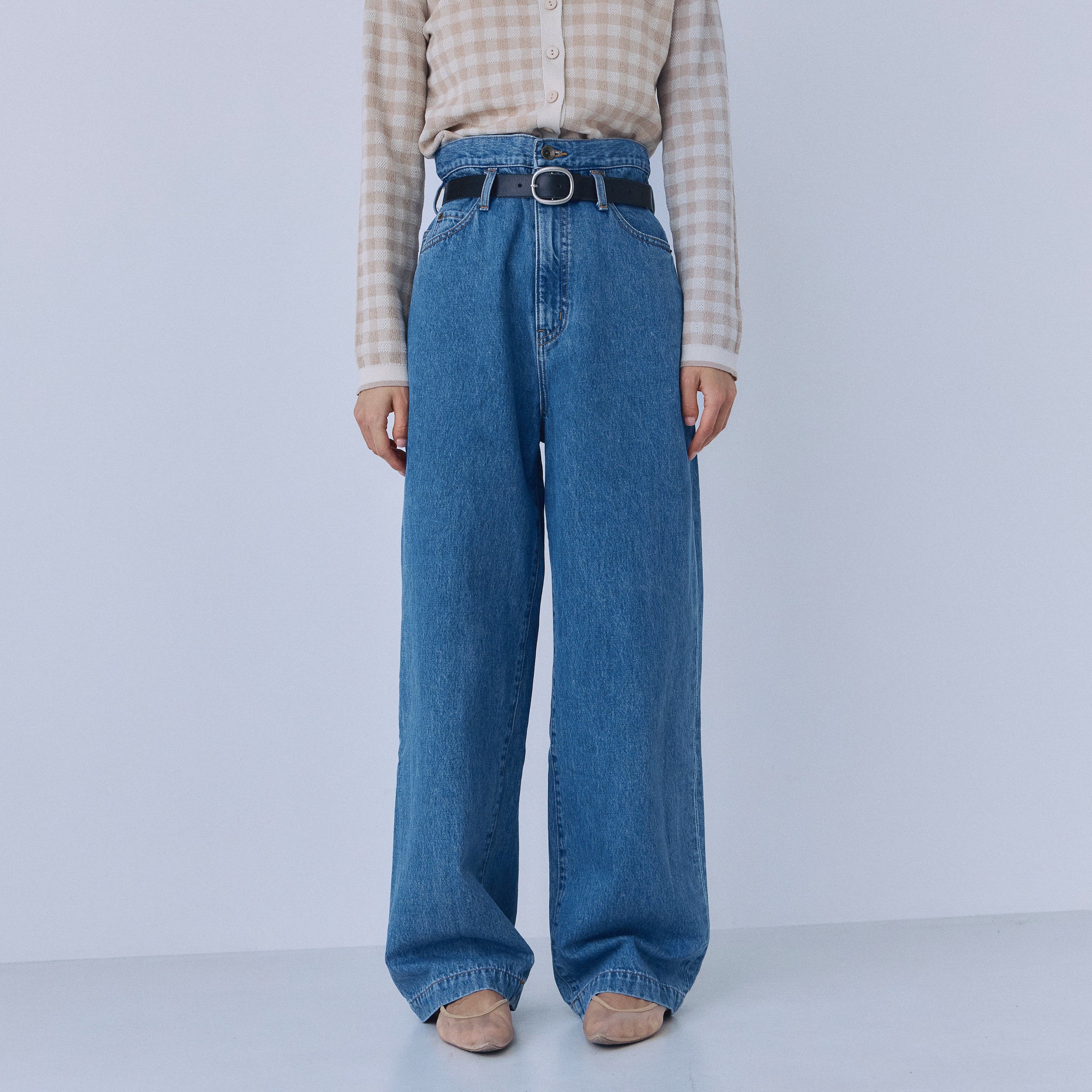 オーバーウエストワイドデニム SRN05