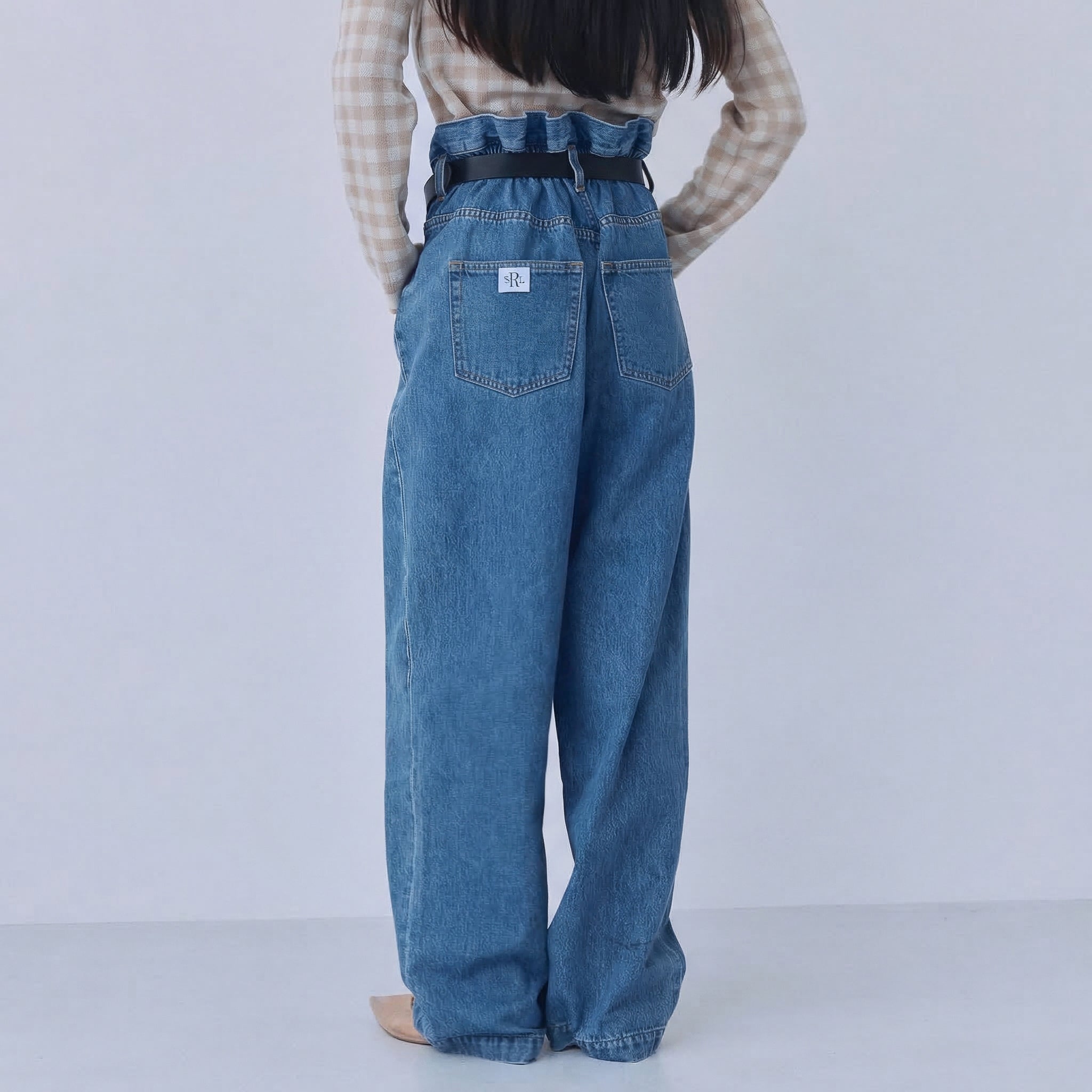 オーバーウエストワイドデニム SRN05