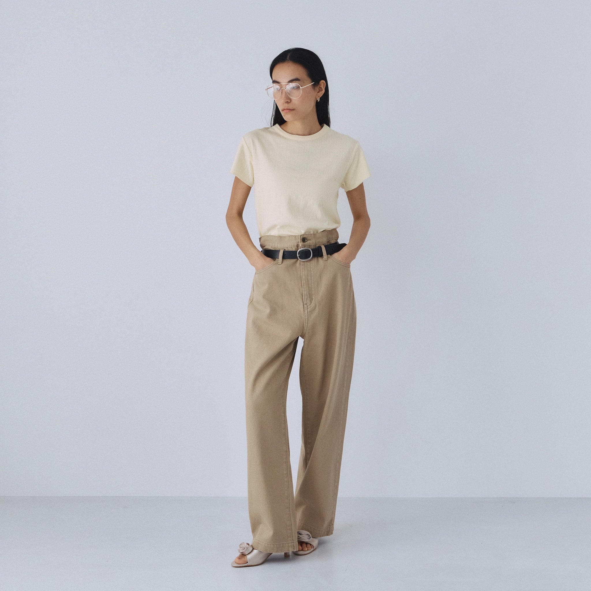 オーバーウエストワイドデニム SRN05