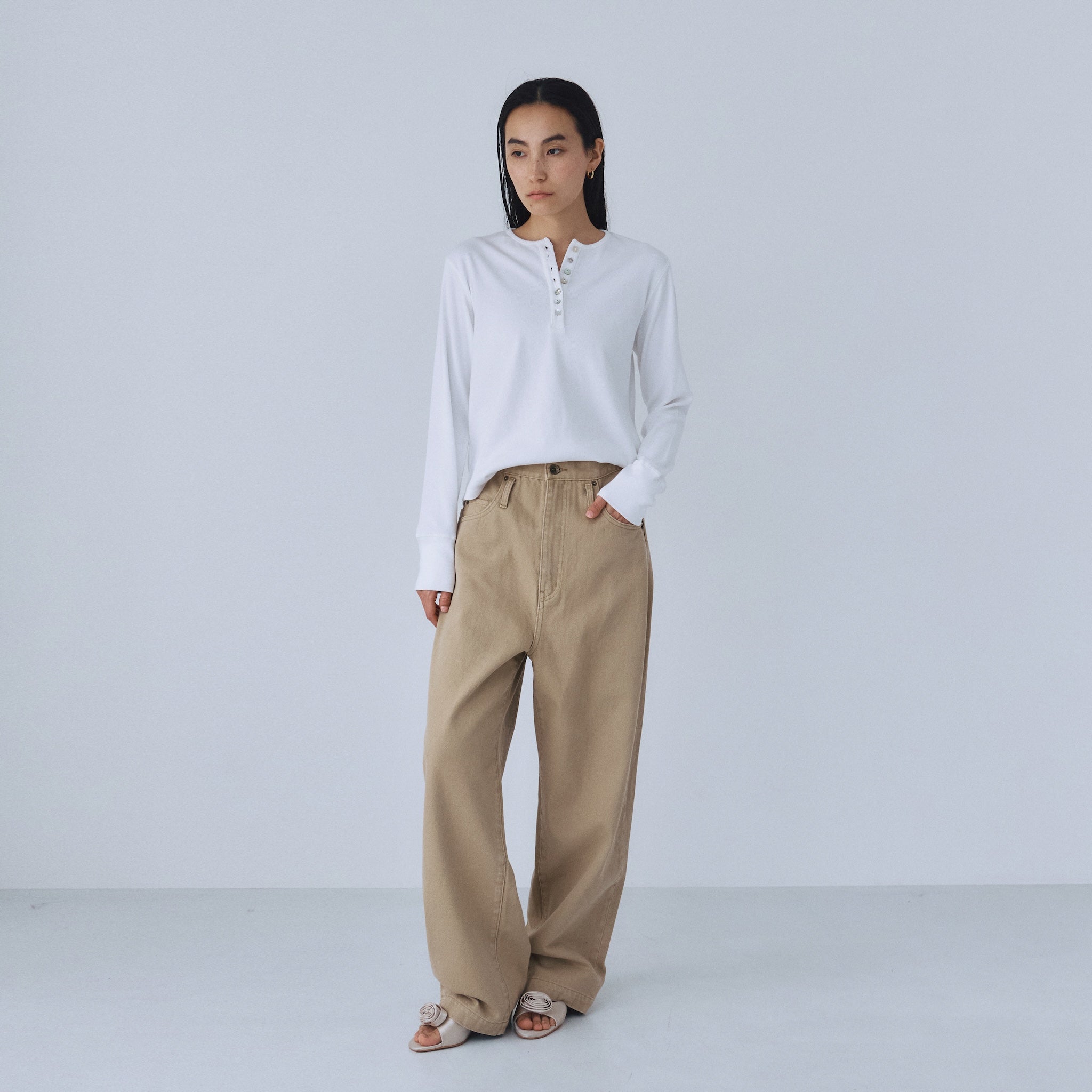 オーバーウエストワイドデニム SRN05