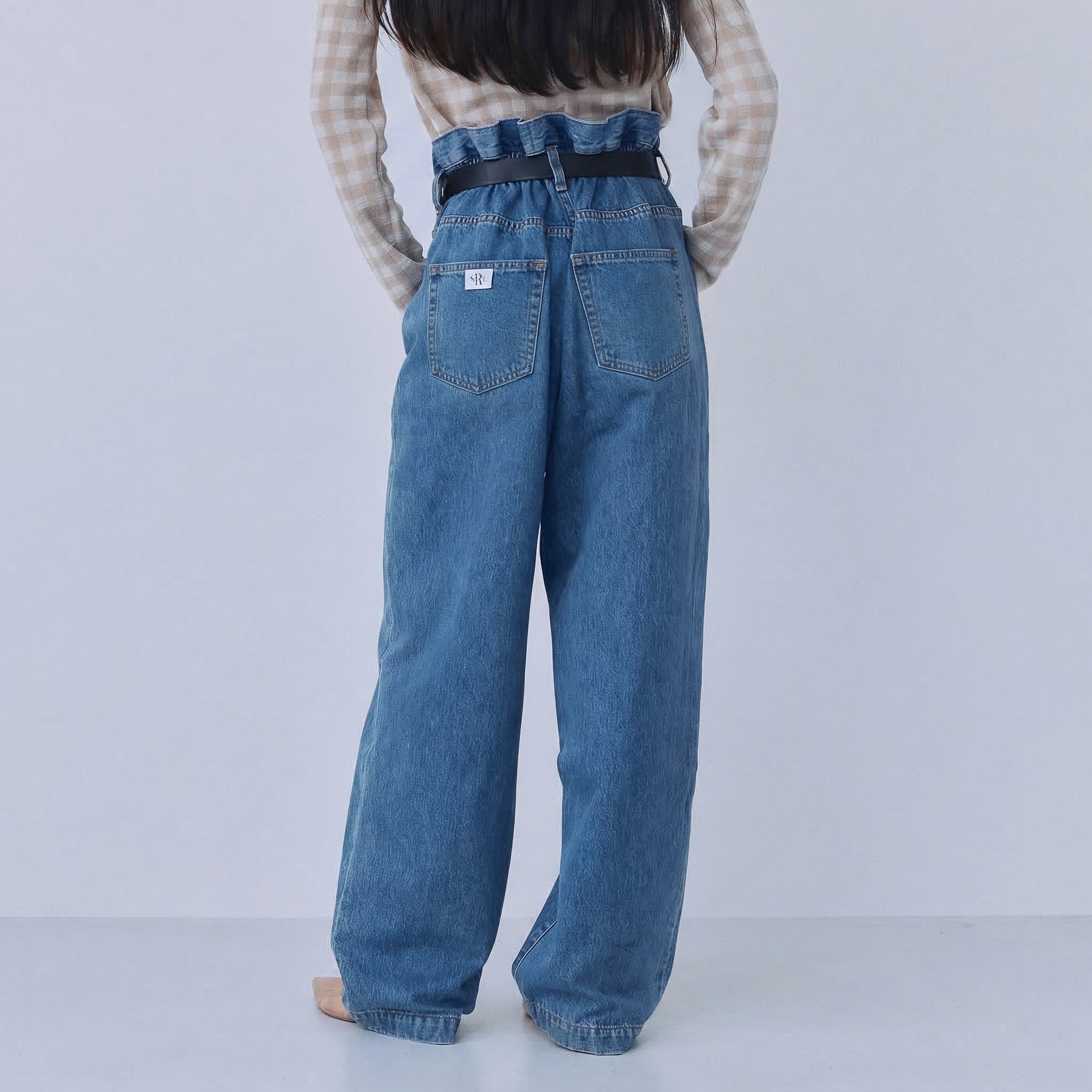 オーバーウエストワイドデニム SRN05