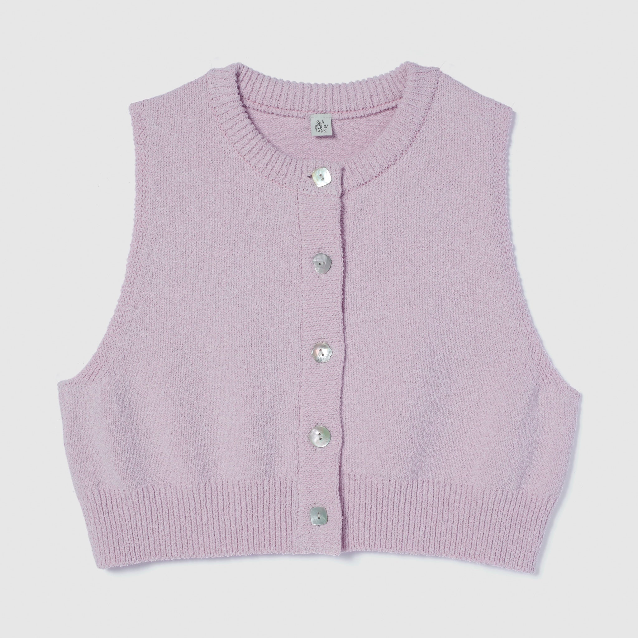 PAPER KNIT MULTI BUTTON CHIBI VEST