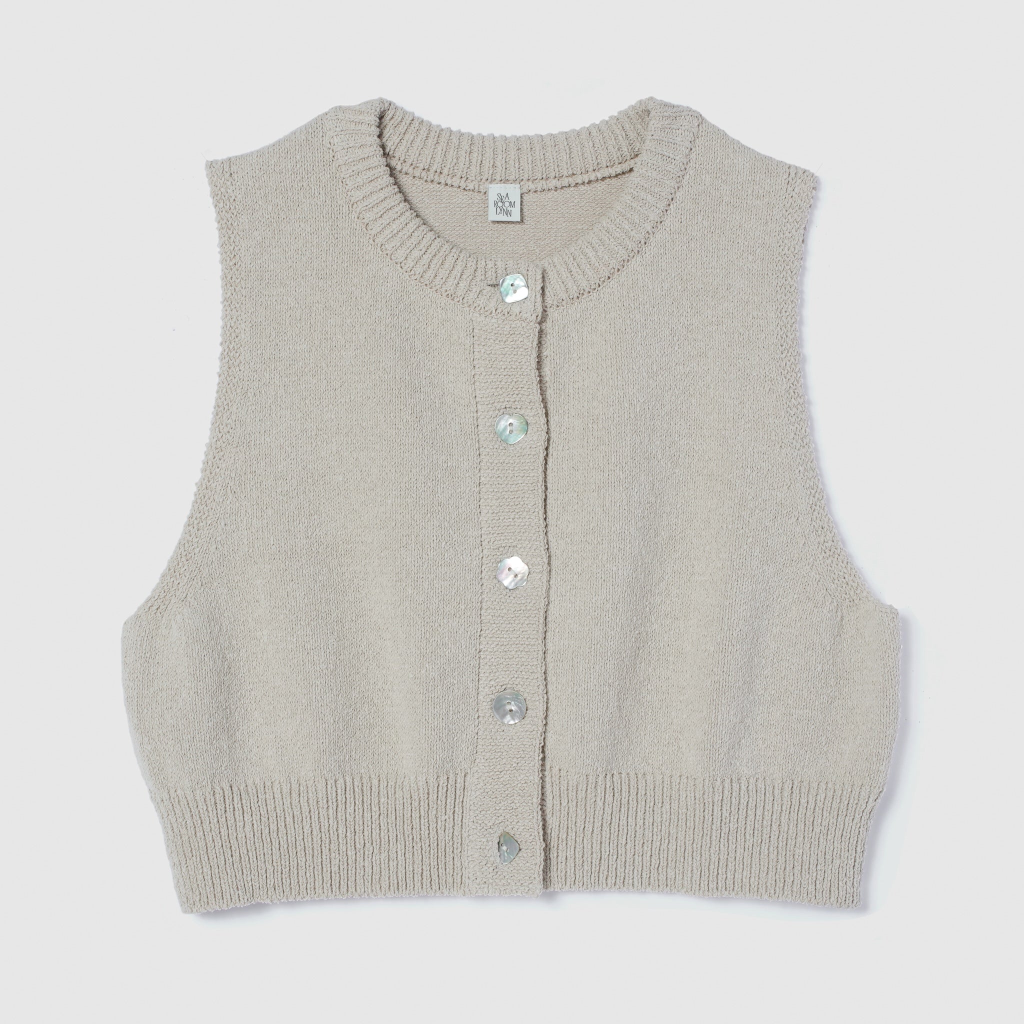 PAPER KNIT MULTI BUTTON CHIBI VEST