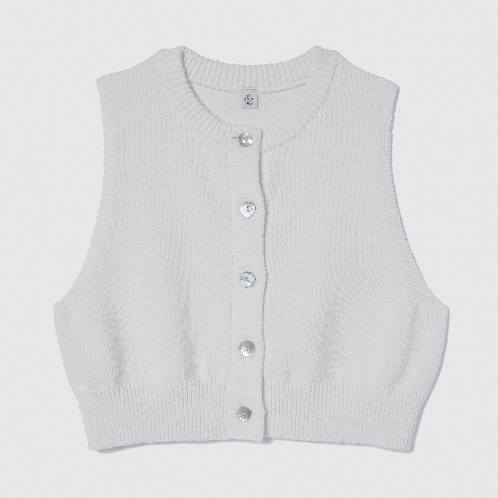 PAPER KNIT MULTI BUTTON CHIBI VEST