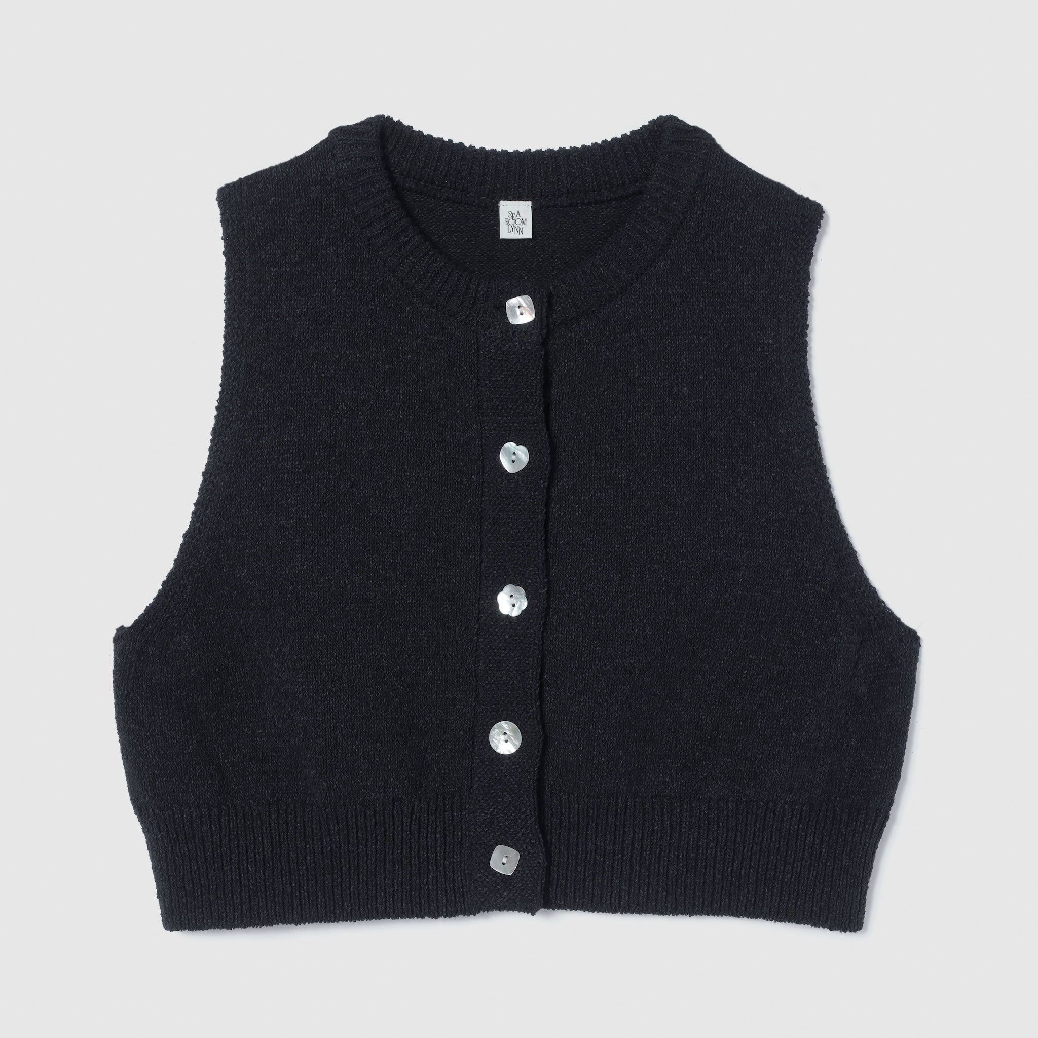 PAPER KNIT MULTI BUTTON CHIBI VEST
