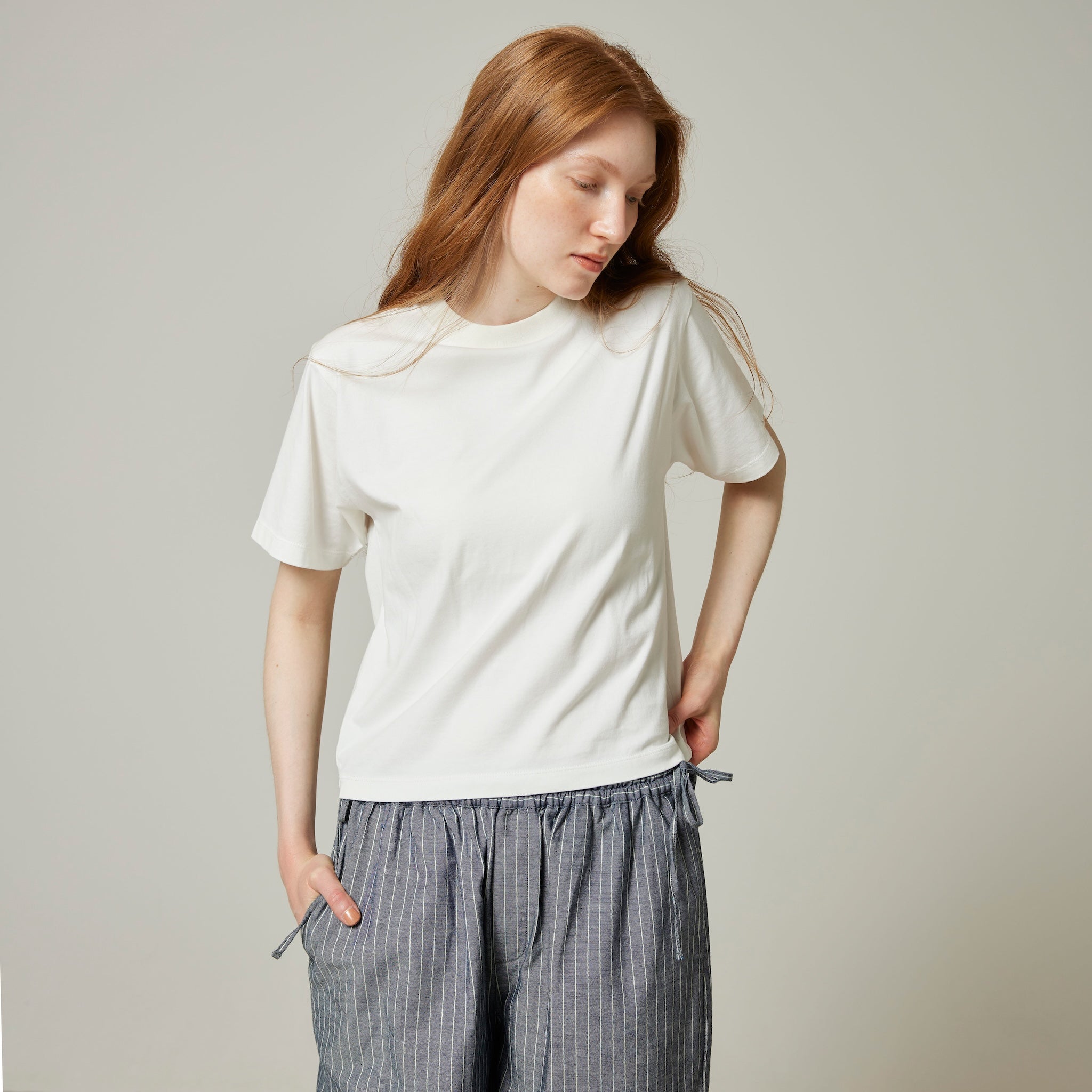 マーセライズコットンドライTシャツ