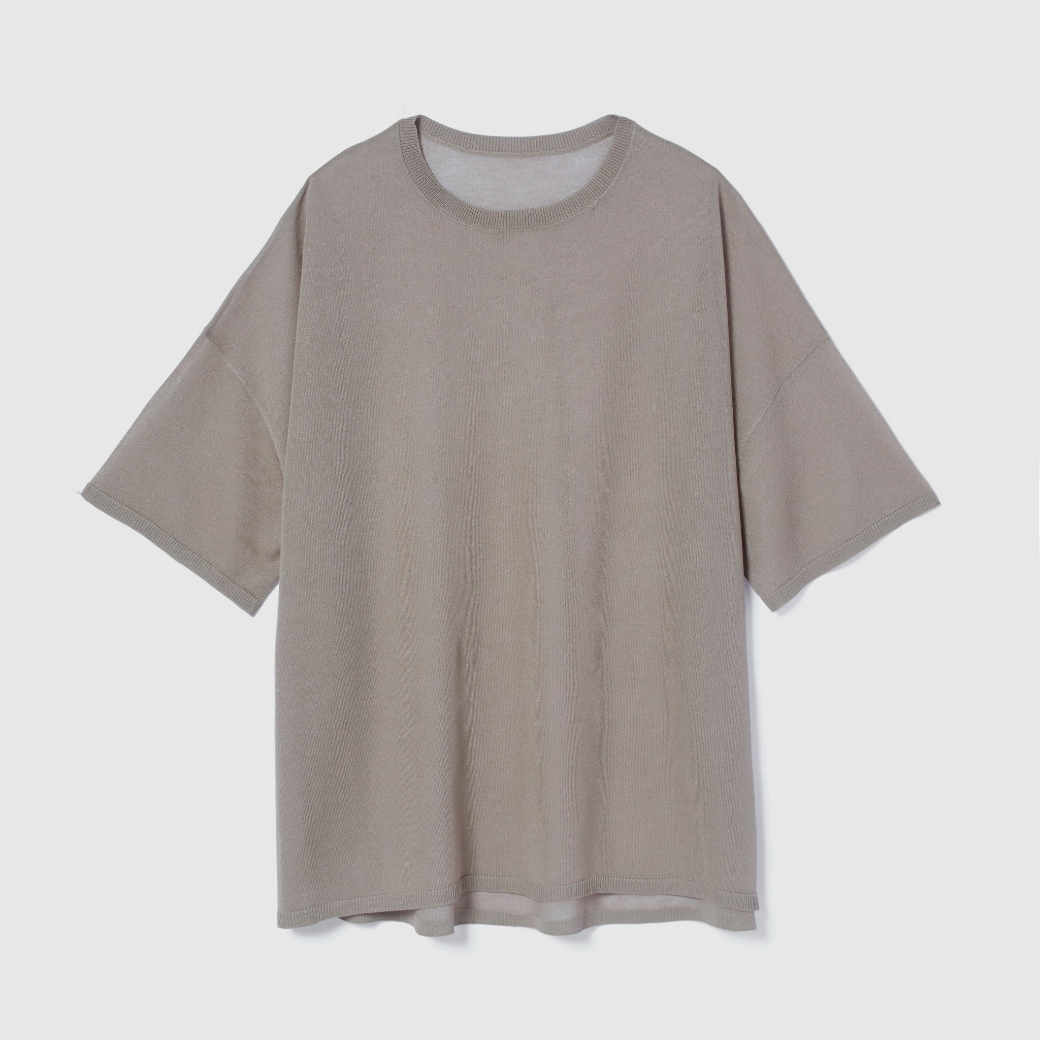 Drytouch sheer knit loose T-shirt