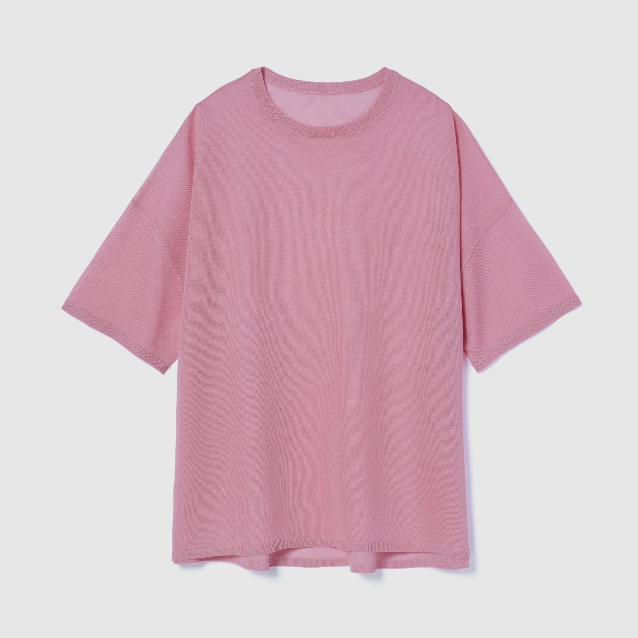 Drytouch sheer knit loose T-shirt
