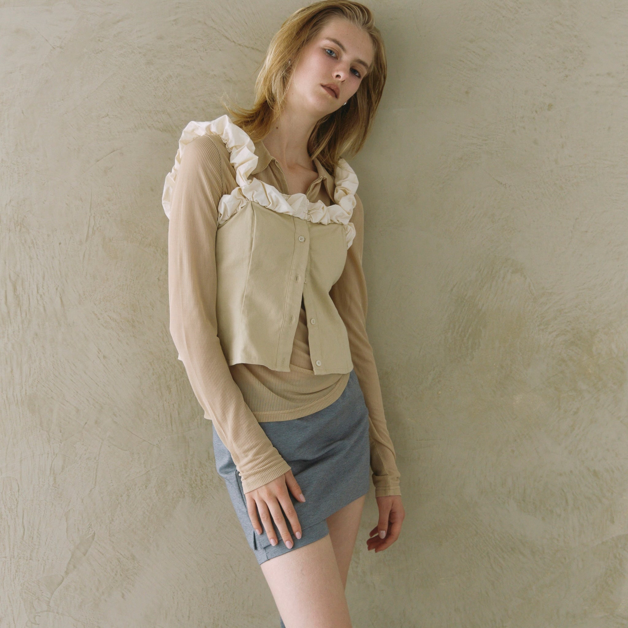 2way Shoulder Frill Bustier