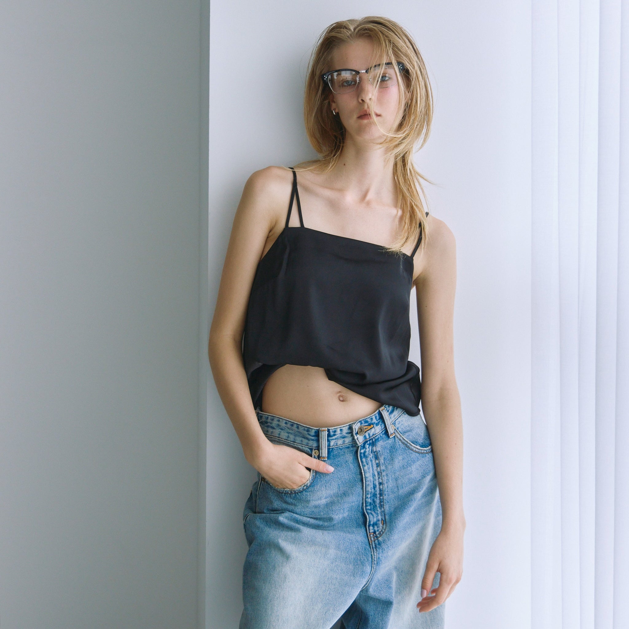 Padded Satin Basic Camisole