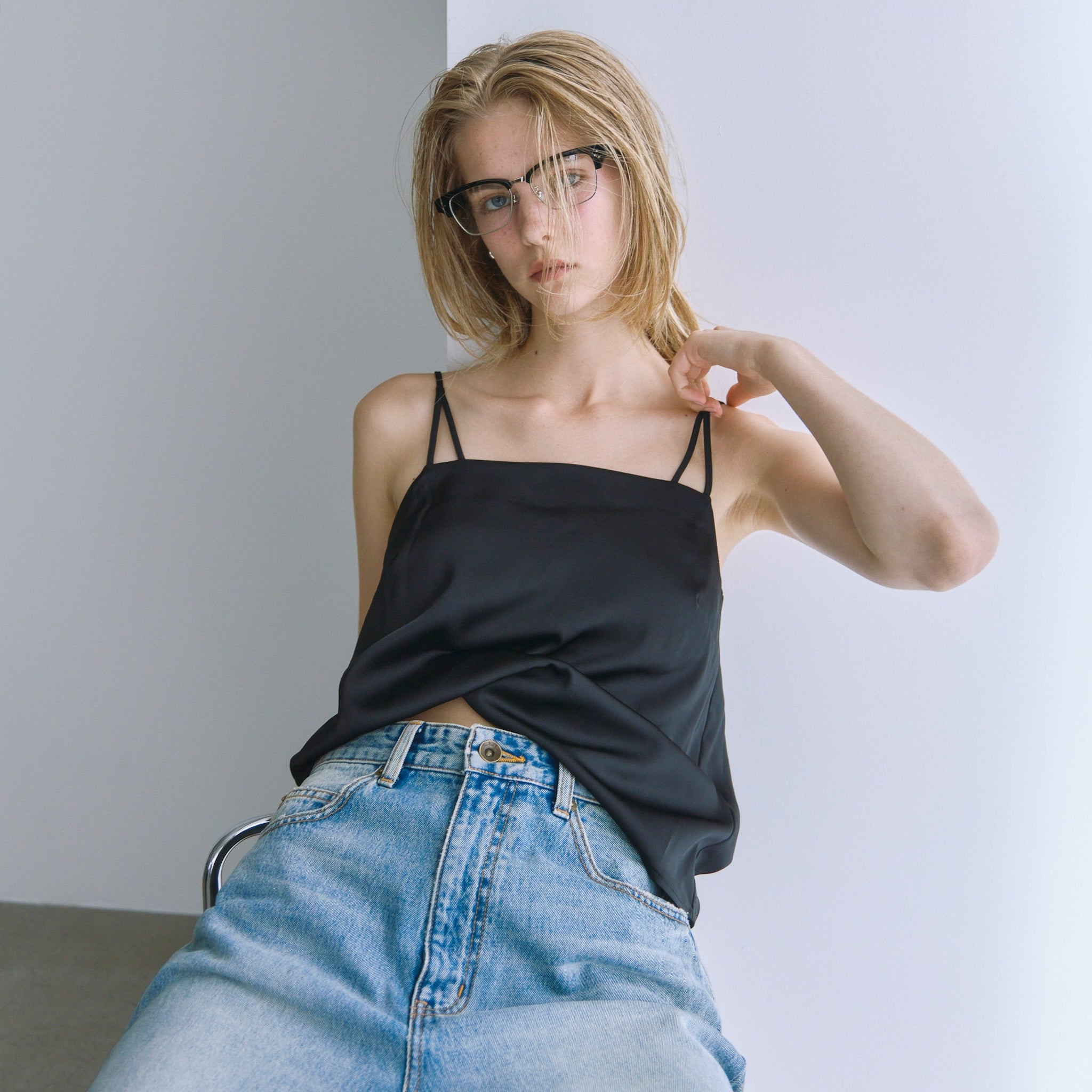 Padded Satin Basic Camisole
