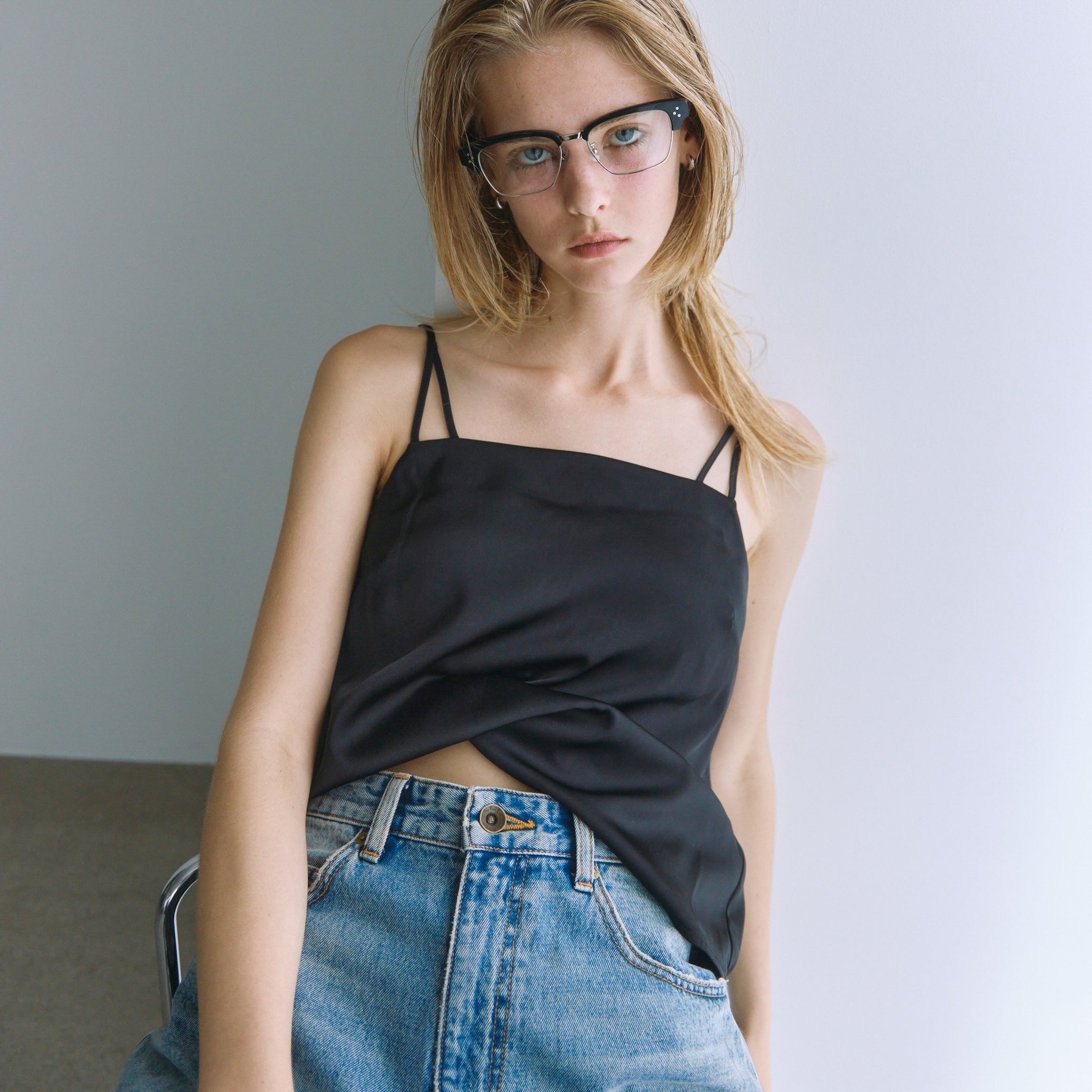 Padded Satin Basic Camisole