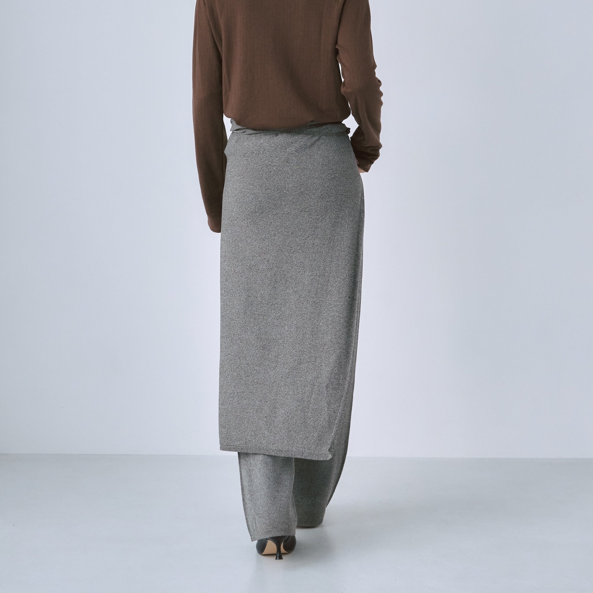 Wrapスカーフニットパンツ