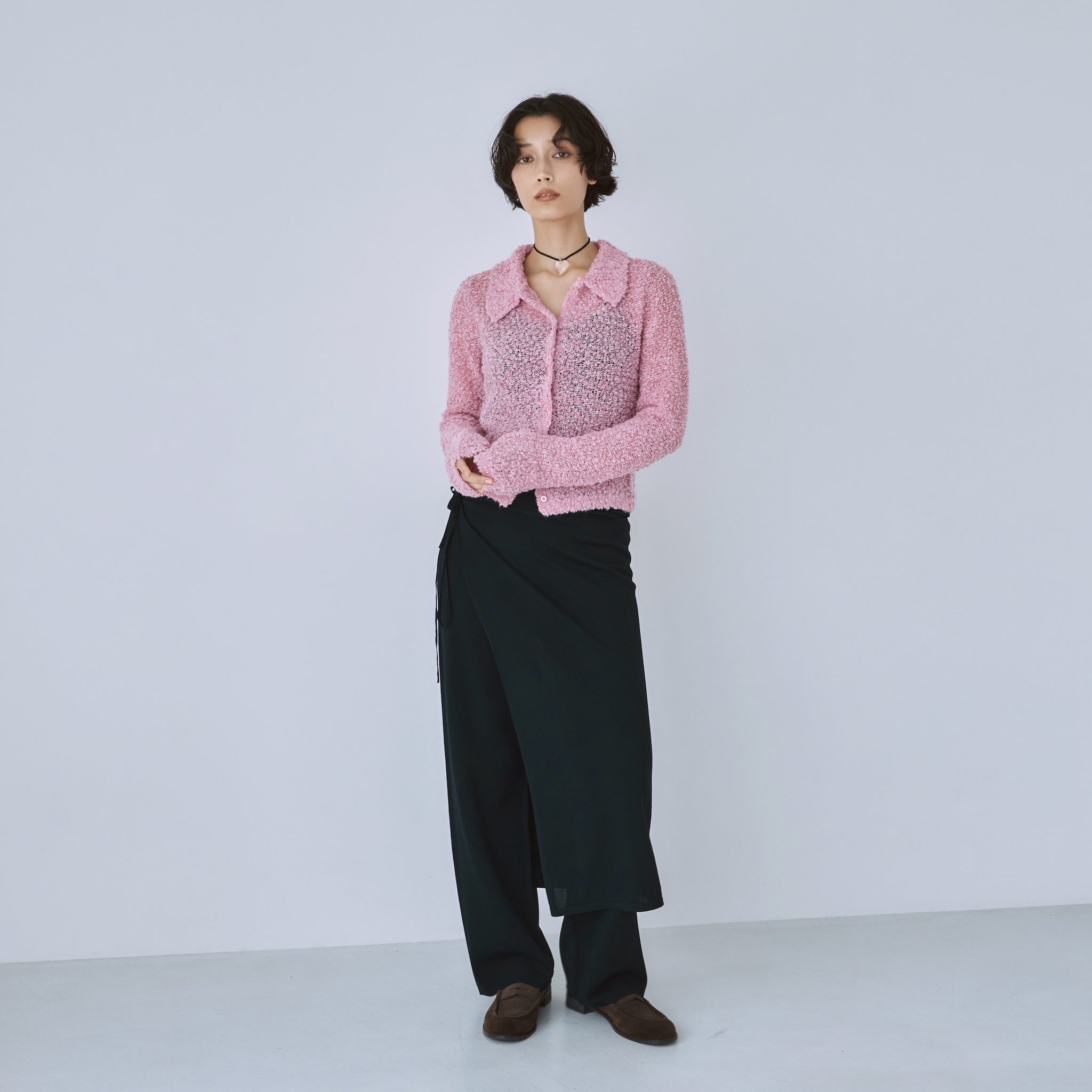 Wrapスカーフニットパンツ