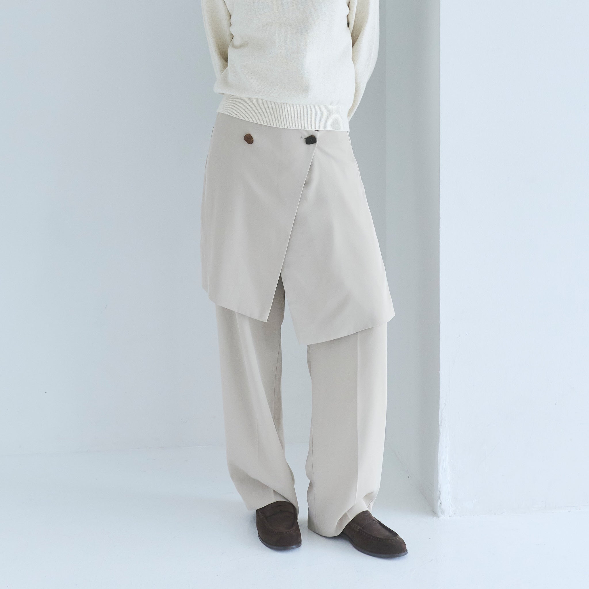 WrapスカートLayeredパンツ