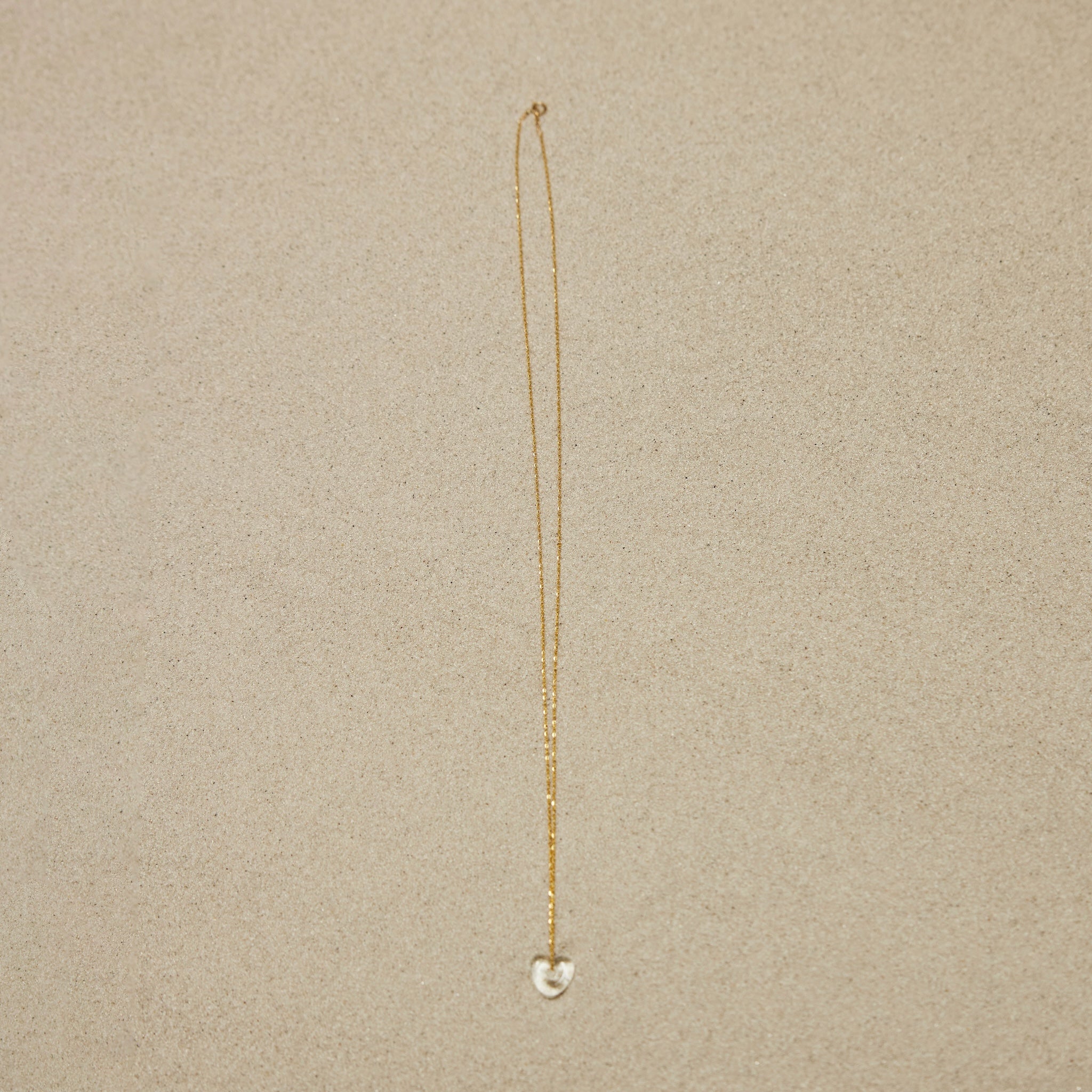 Glass heart necklace