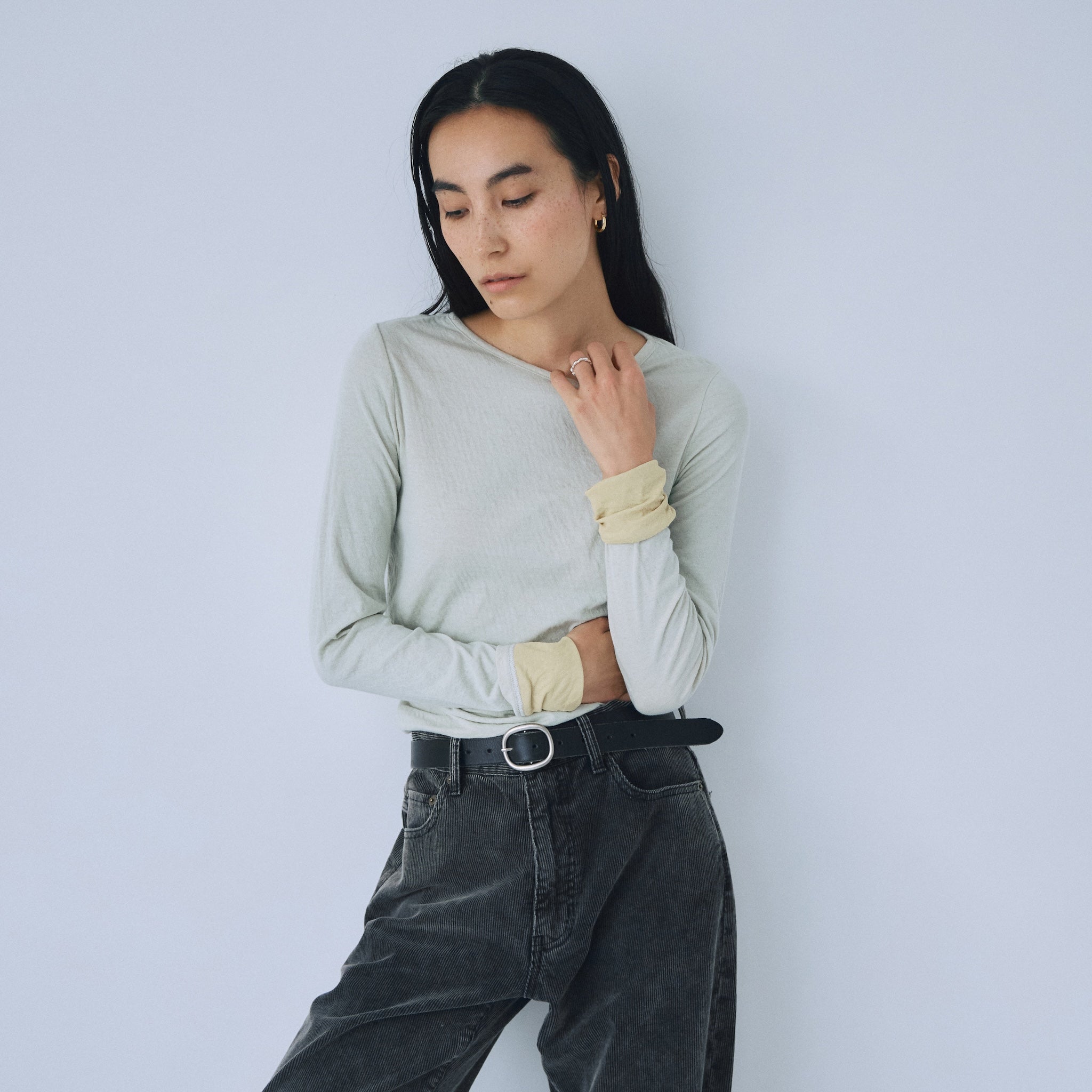 Double Face crew neck top