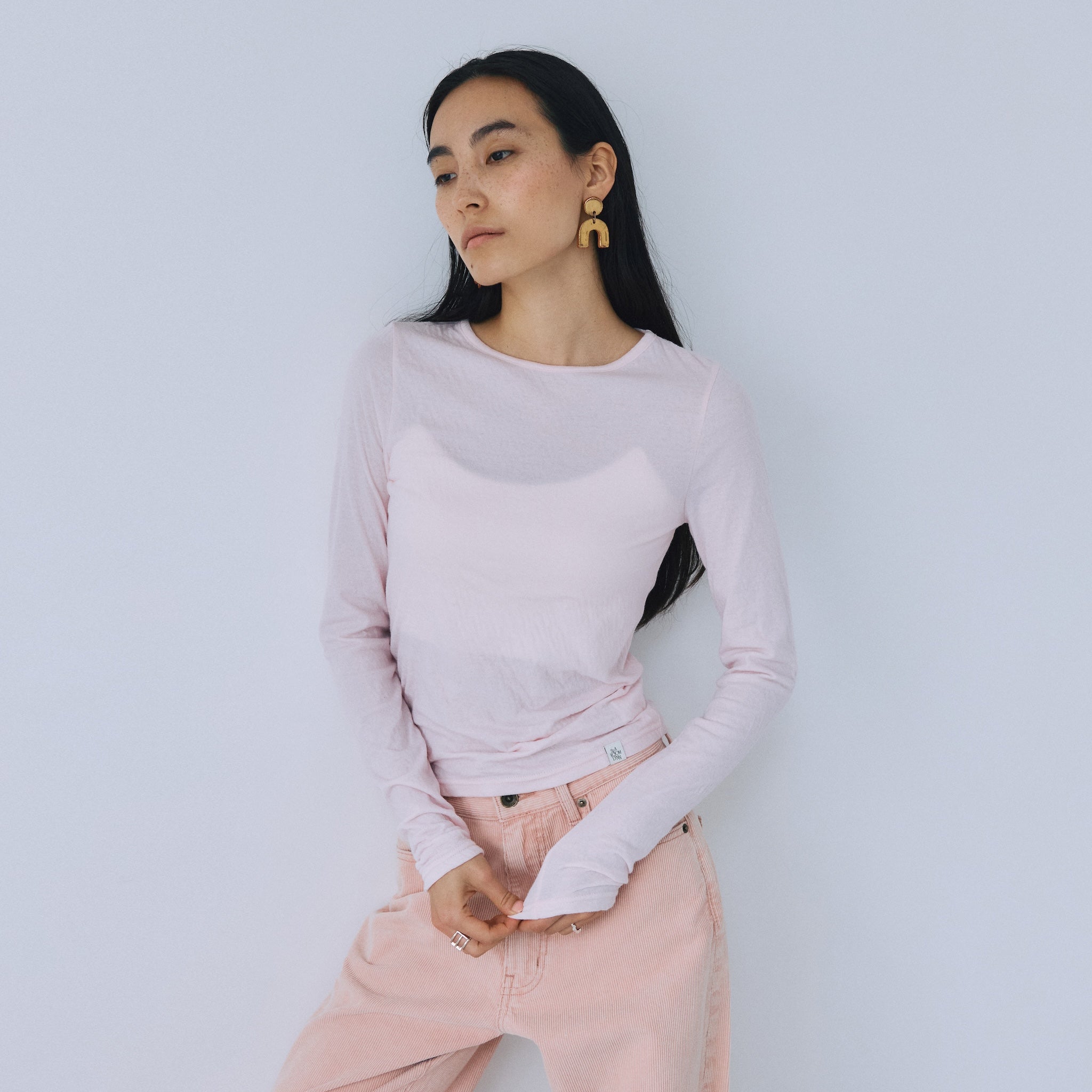 Double Face crew neck top