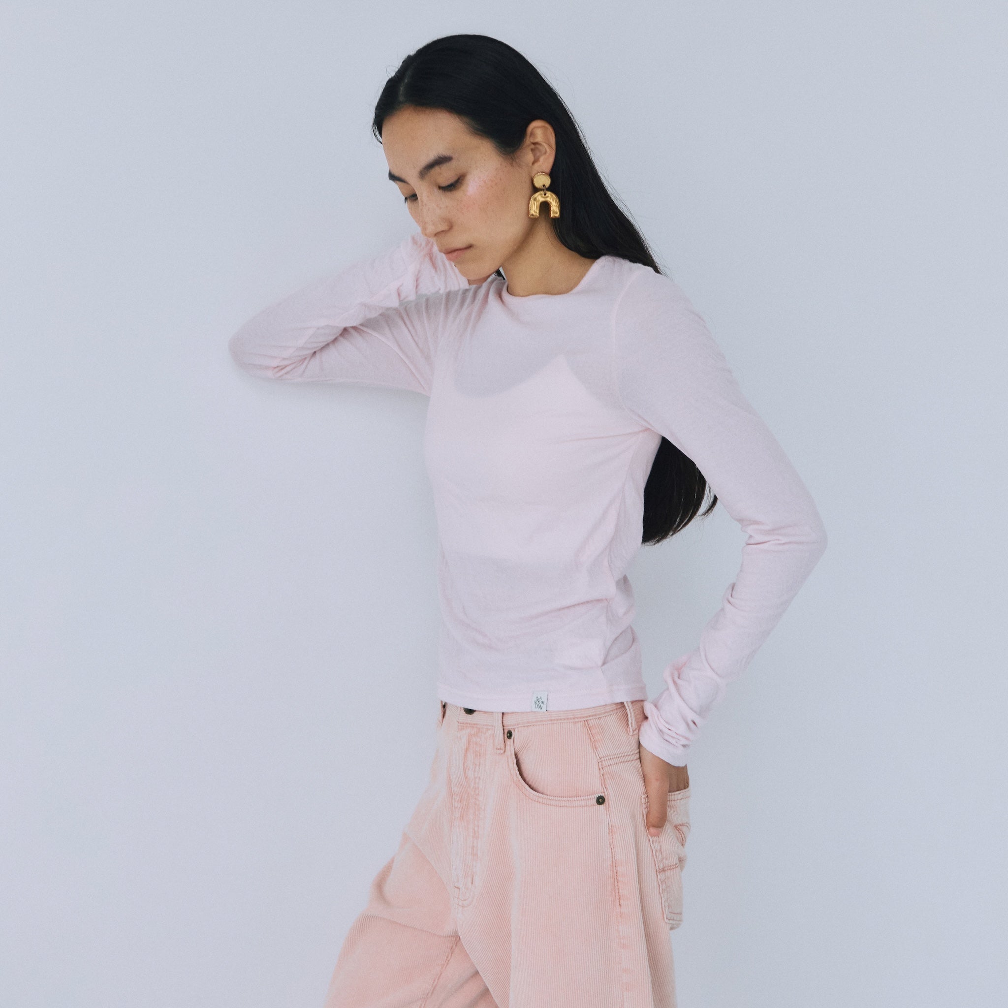 Double Face crew neck top