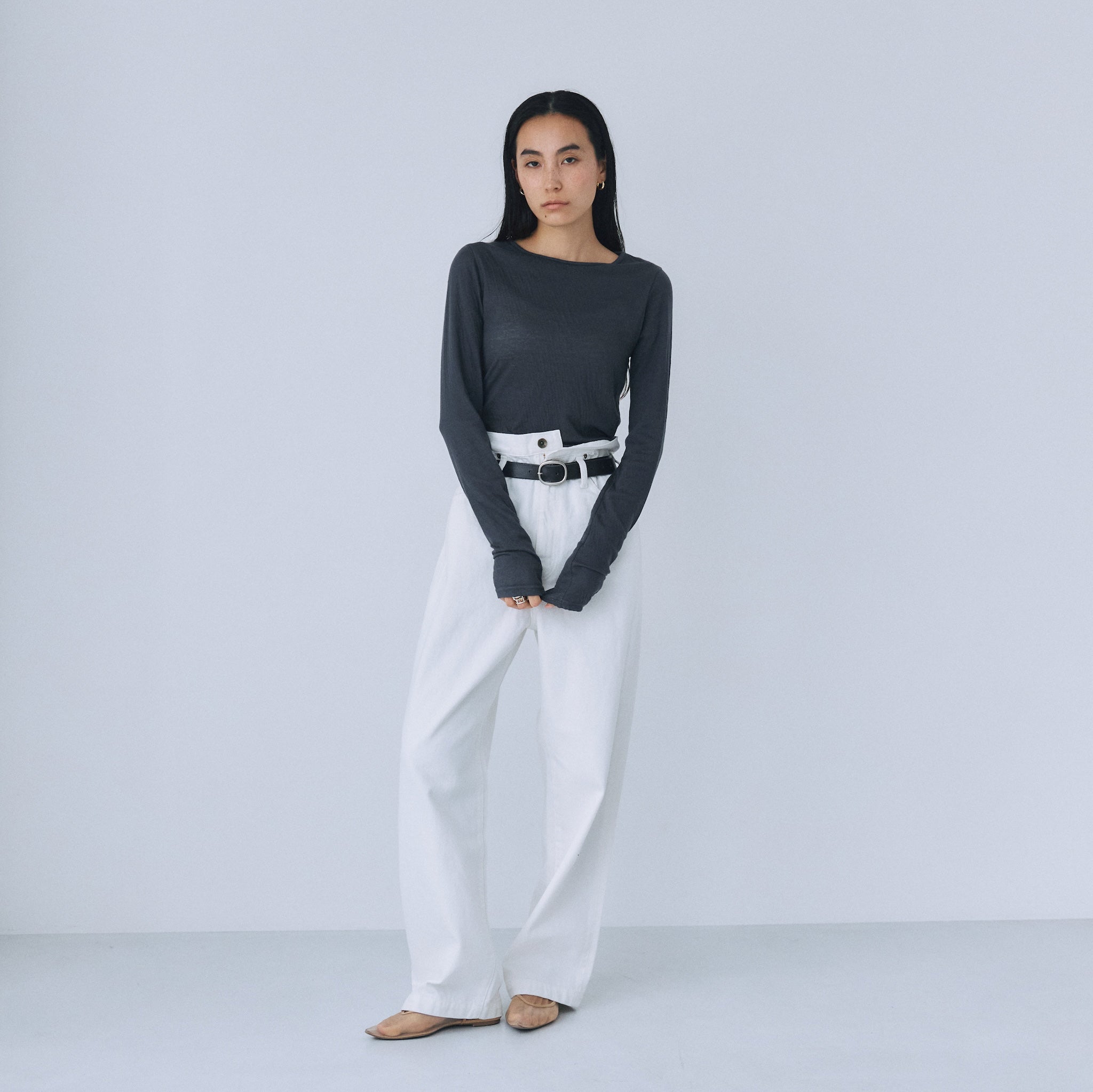 Double Face crew neck top