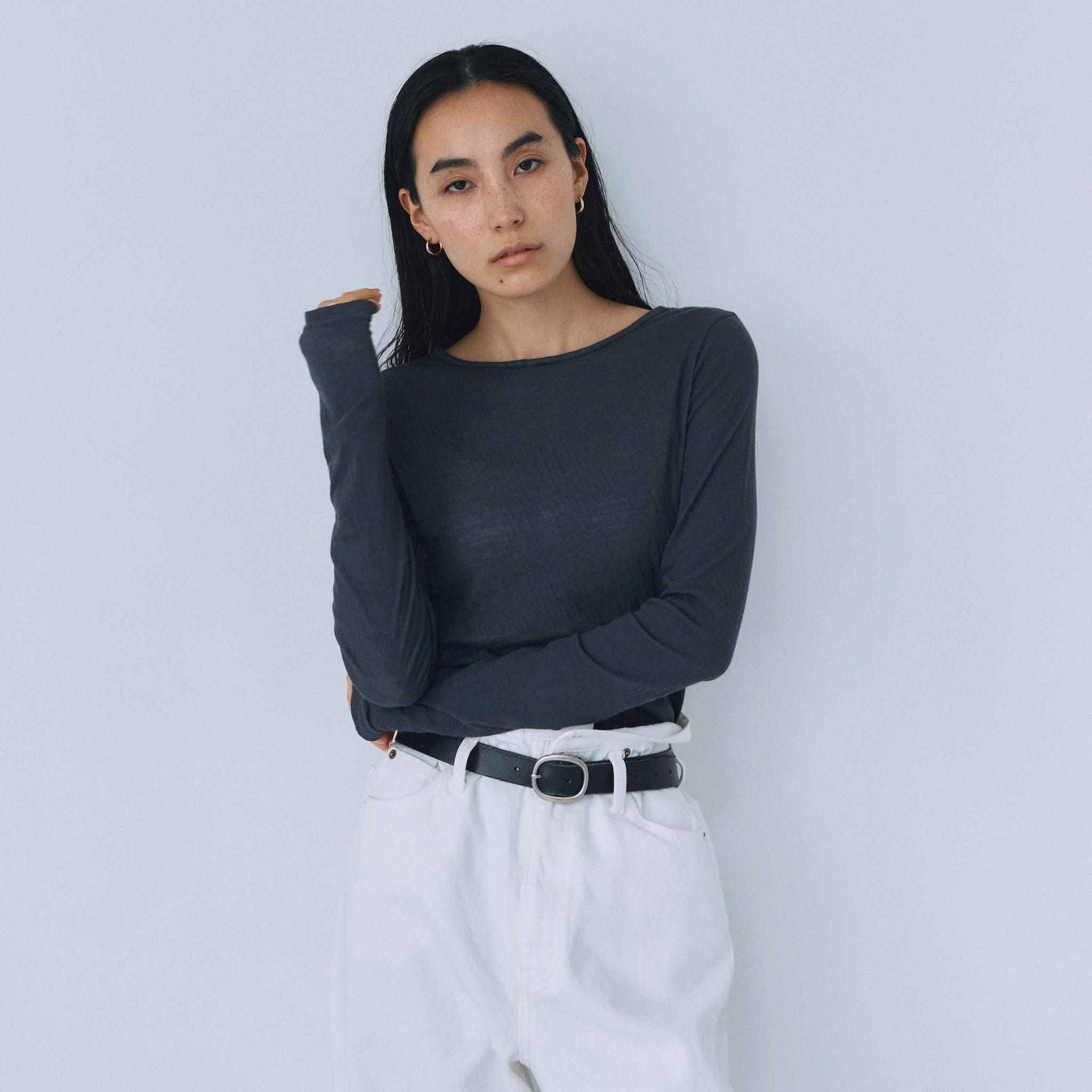 Double Face crew neck top