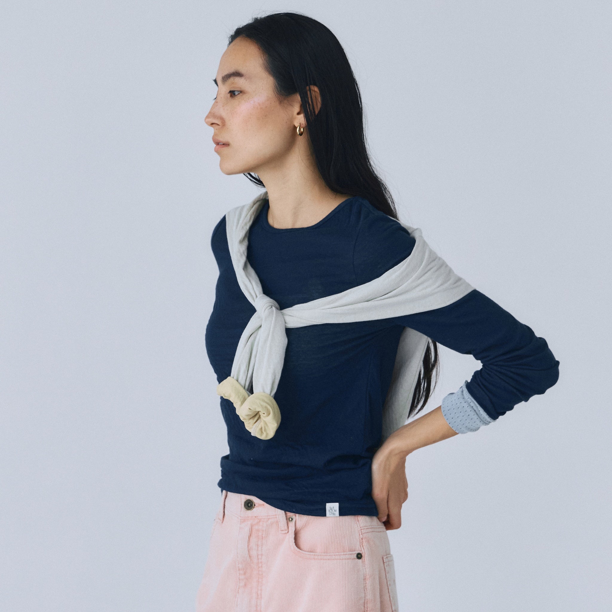 Double Face crew neck top