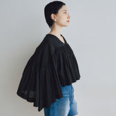 Gathered volume airy top