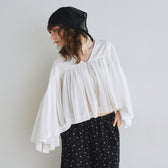 Gathered volume airy top