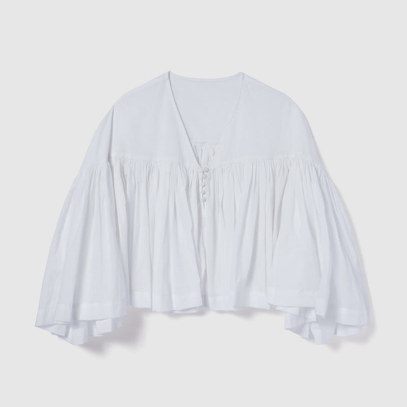 Gathered volume airy top