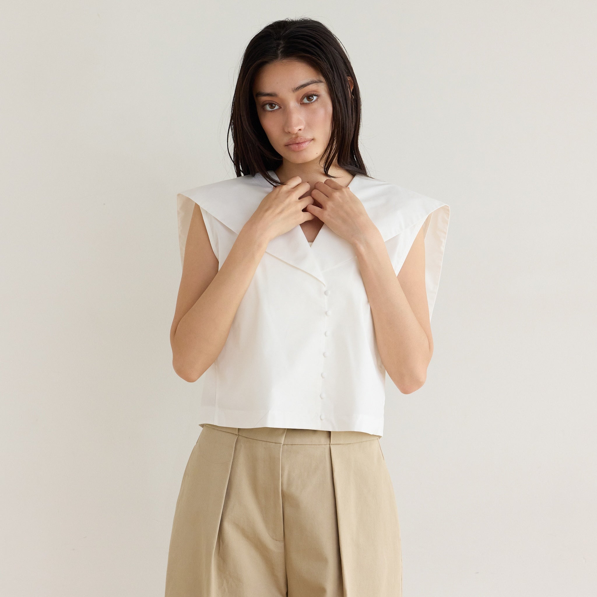 セーラーcollarショートベスト