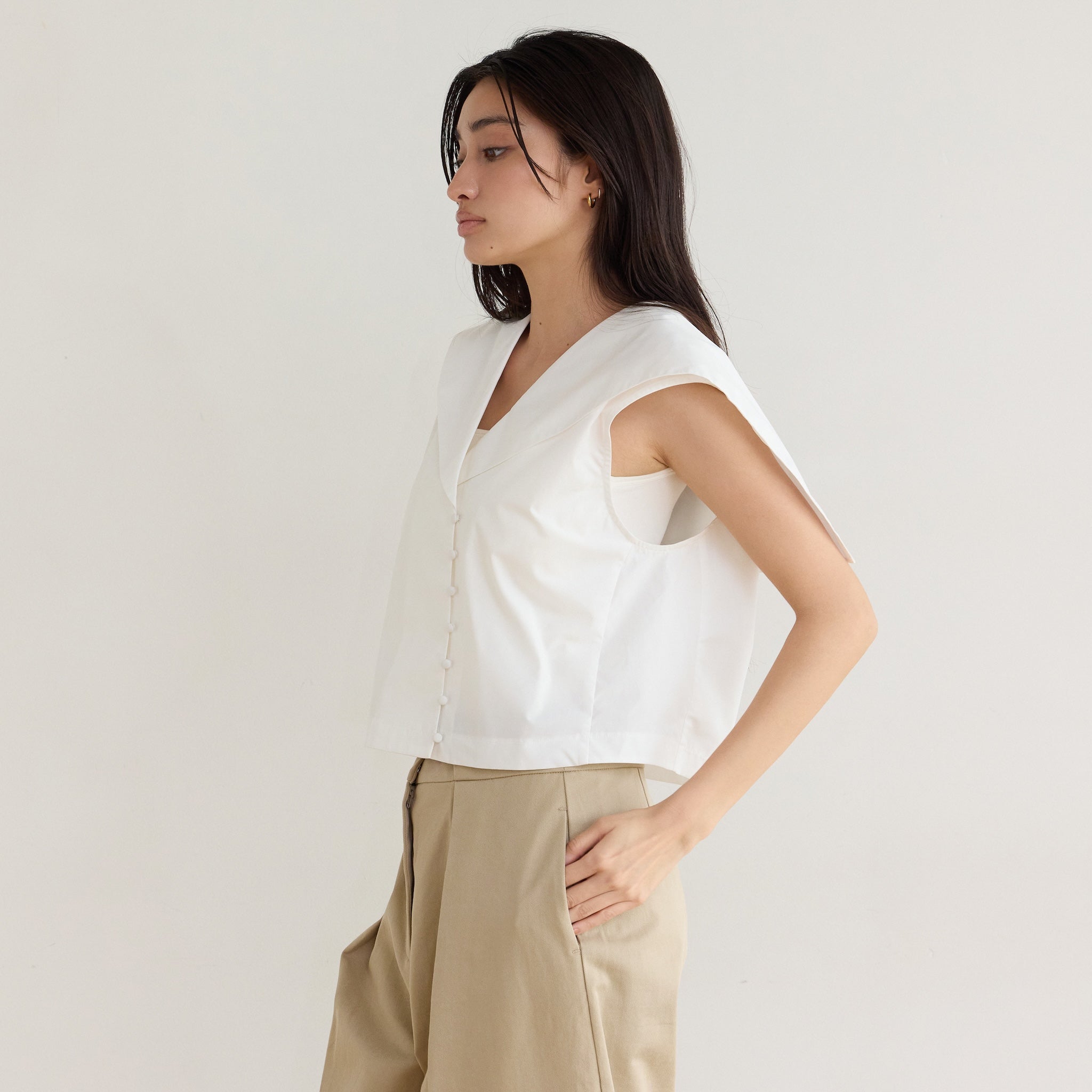 セーラーcollarショートベスト