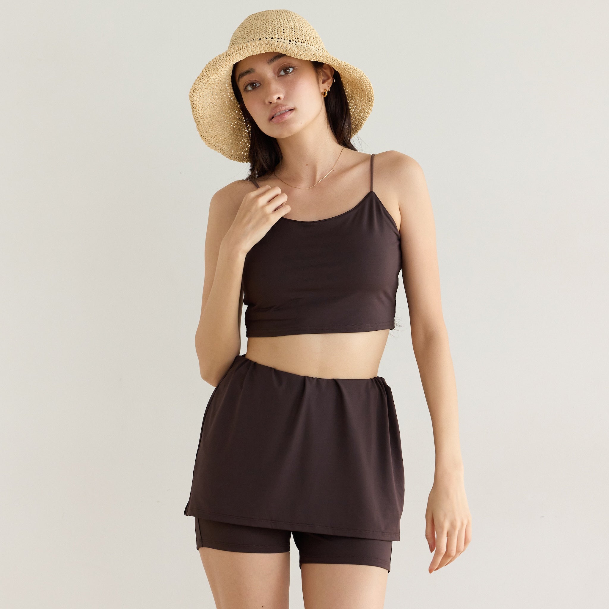 UV Cut Quick Dry Padded Spaghetti Strap Bra