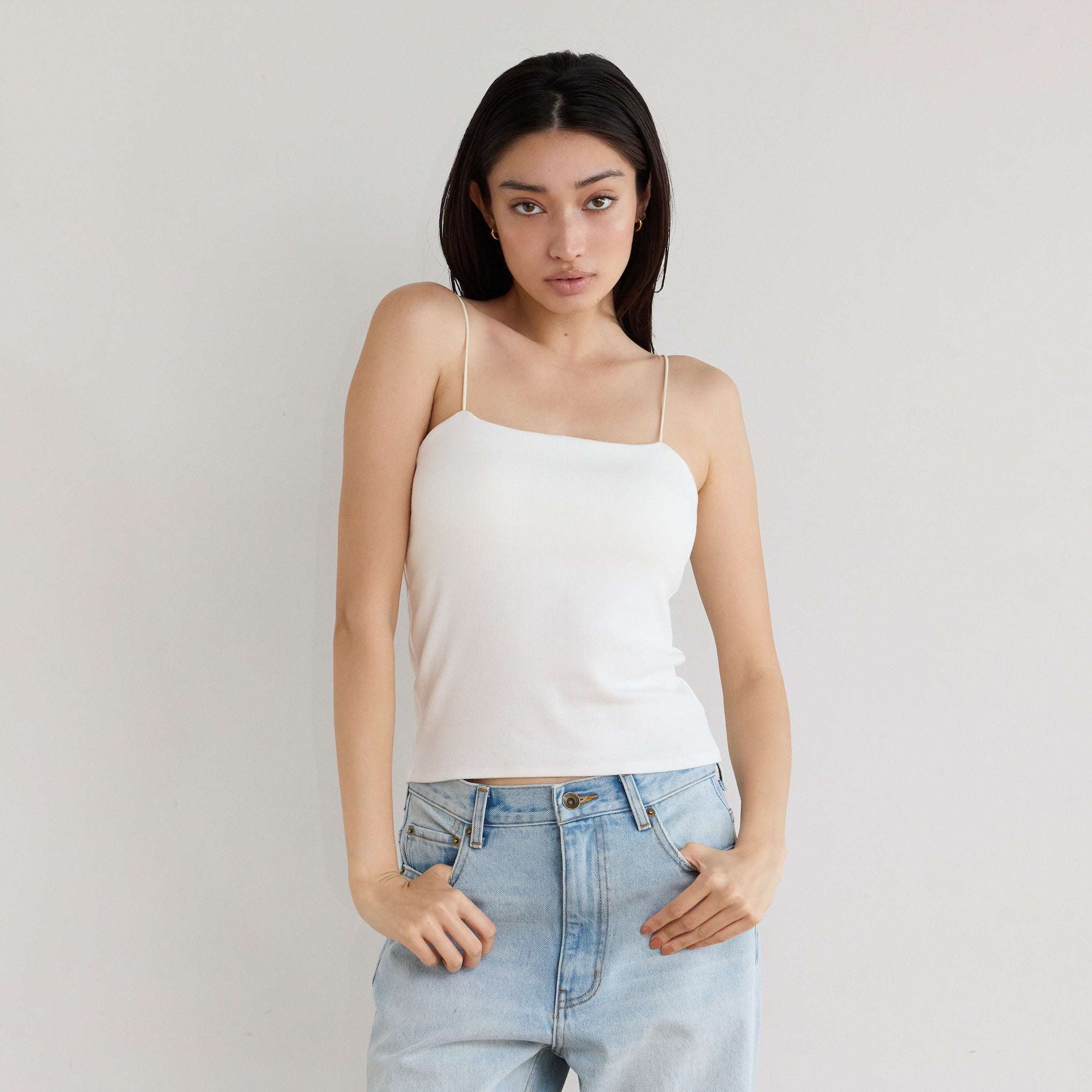 FitパッドマシュマロSoft RIB Basicキャミ