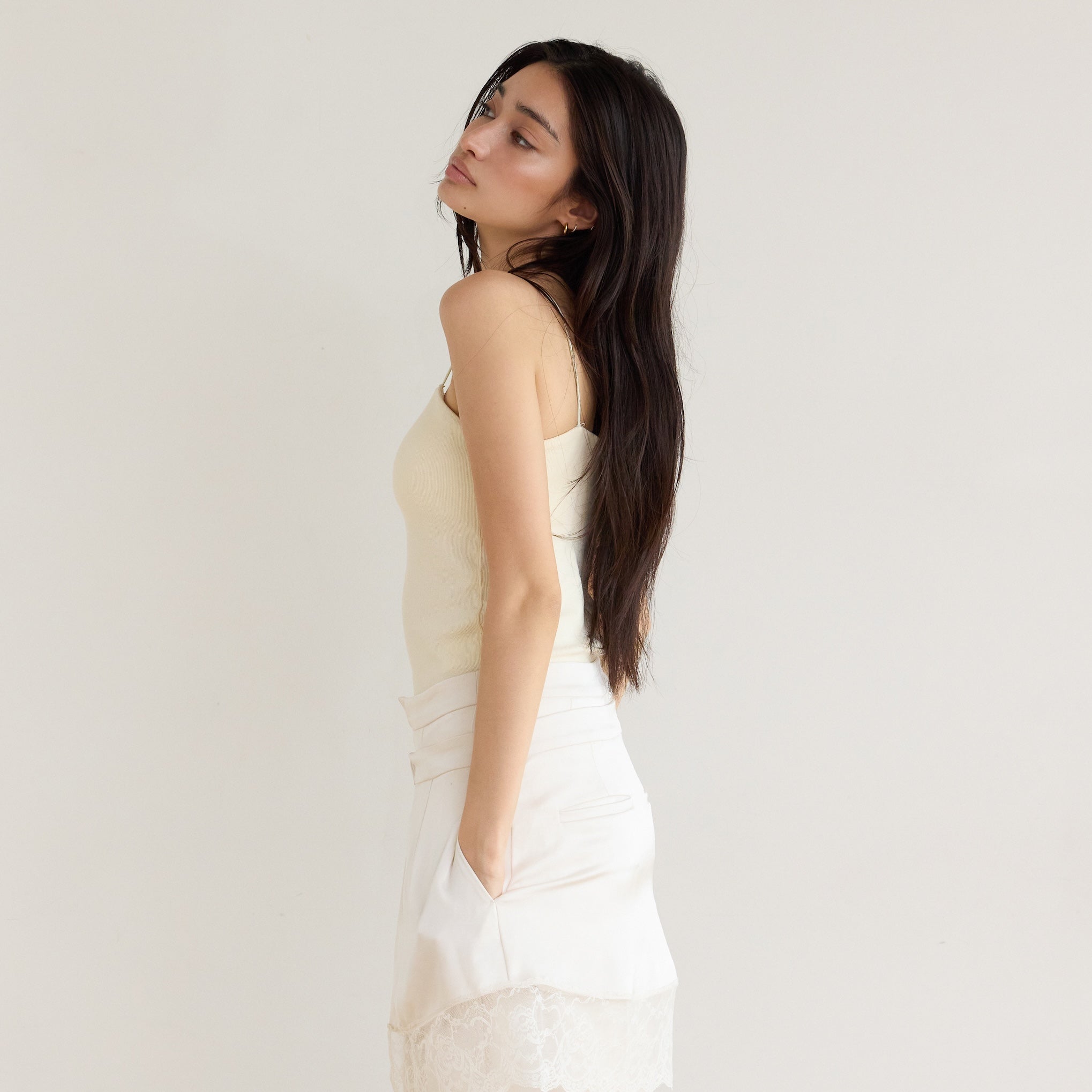 FitパッドマシュマロSoft RIB Basicキャミ