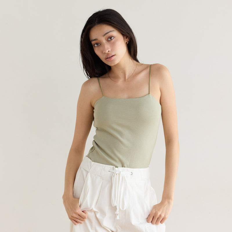 FitパッドマシュマロSoft RIB Basicキャミ