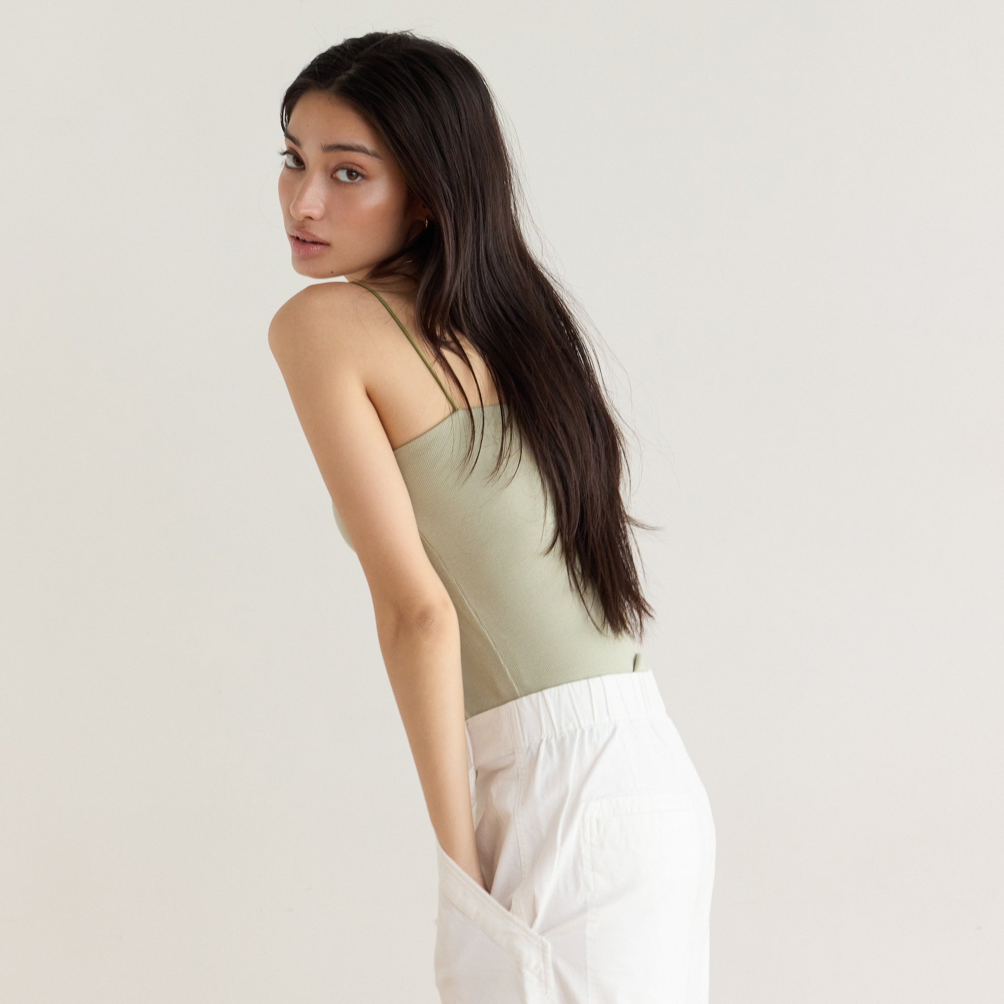 FitパッドマシュマロSoft RIB Basicキャミ