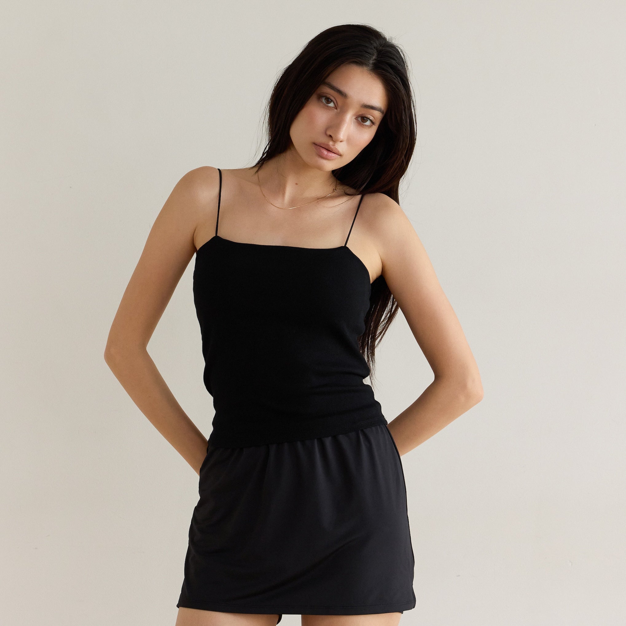 FitパッドマシュマロSoft RIB Basicキャミ