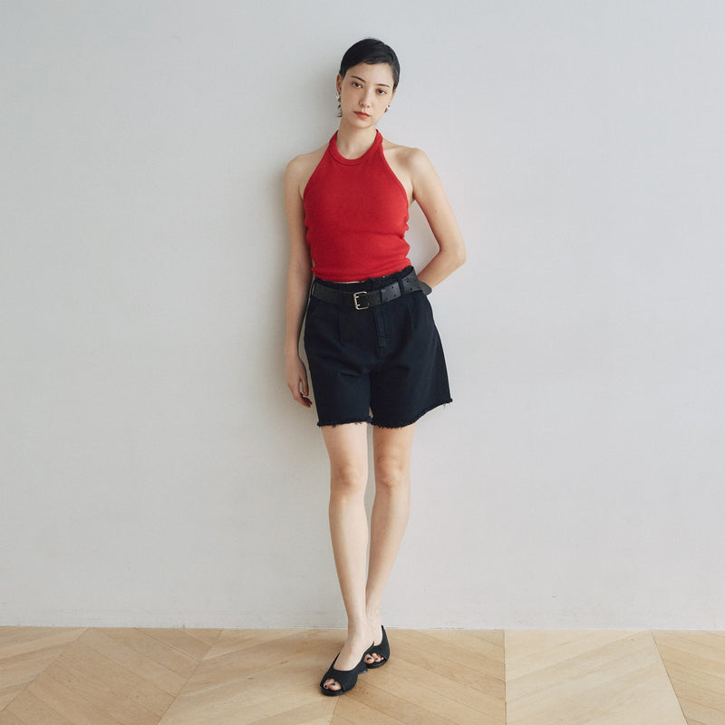 C/L Fluffy Padded Halter Camisole